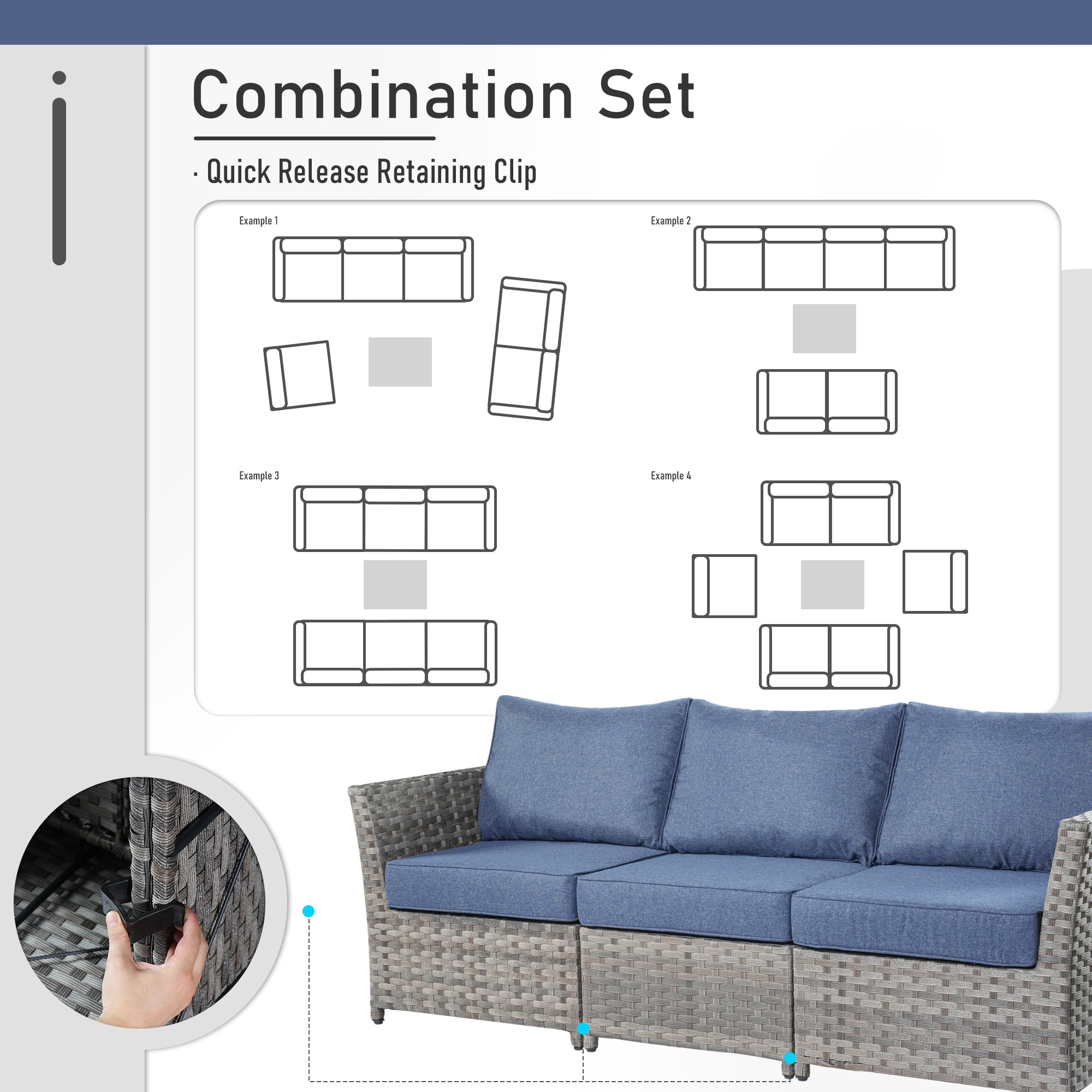 OVIOS Patio Furniture Set 10-Piece include 42"Fire Pit Table,New Rimaru Series