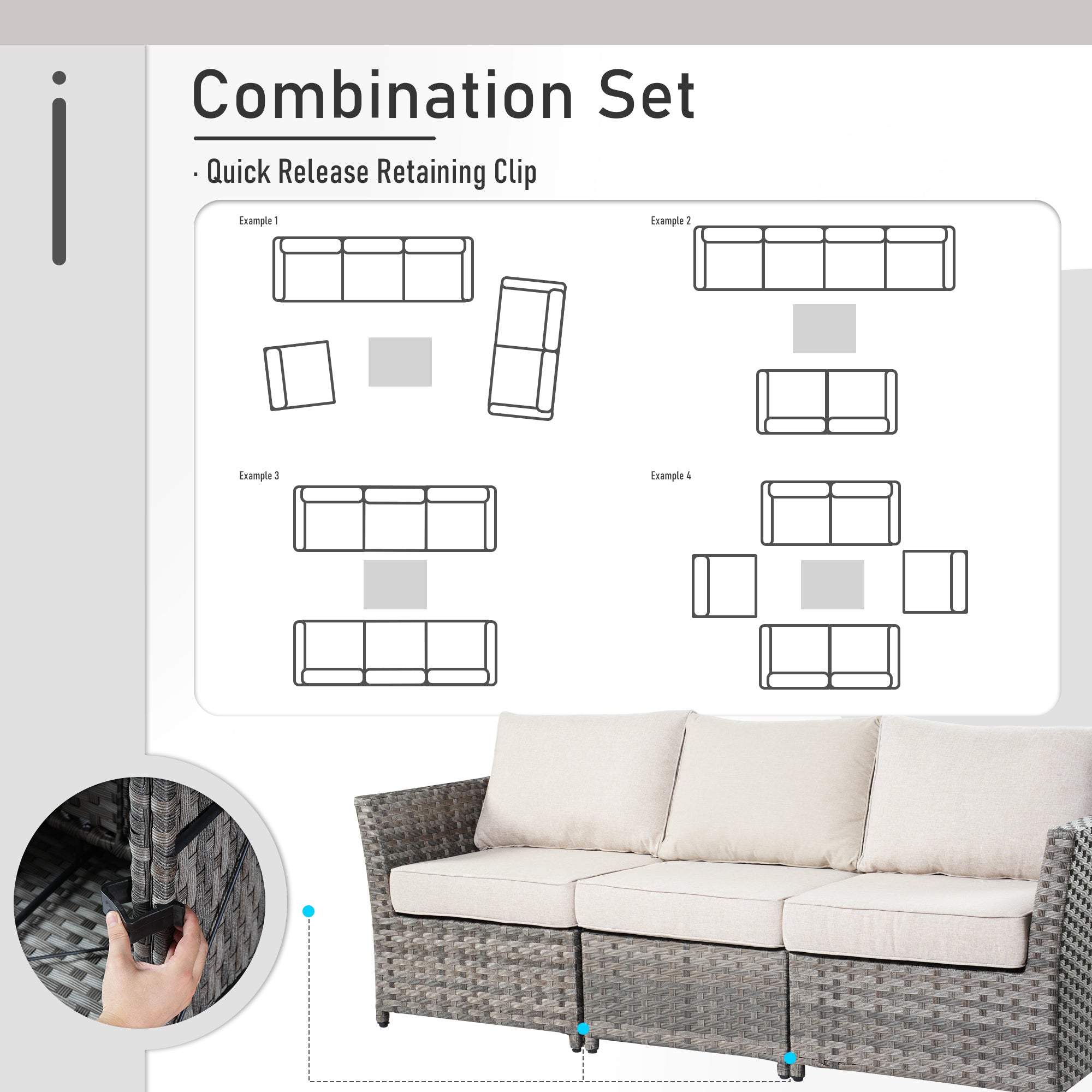 OVIOS Patio Furniture Set 10-Piece include 42"Fire Pit Table,New Rimaru Series