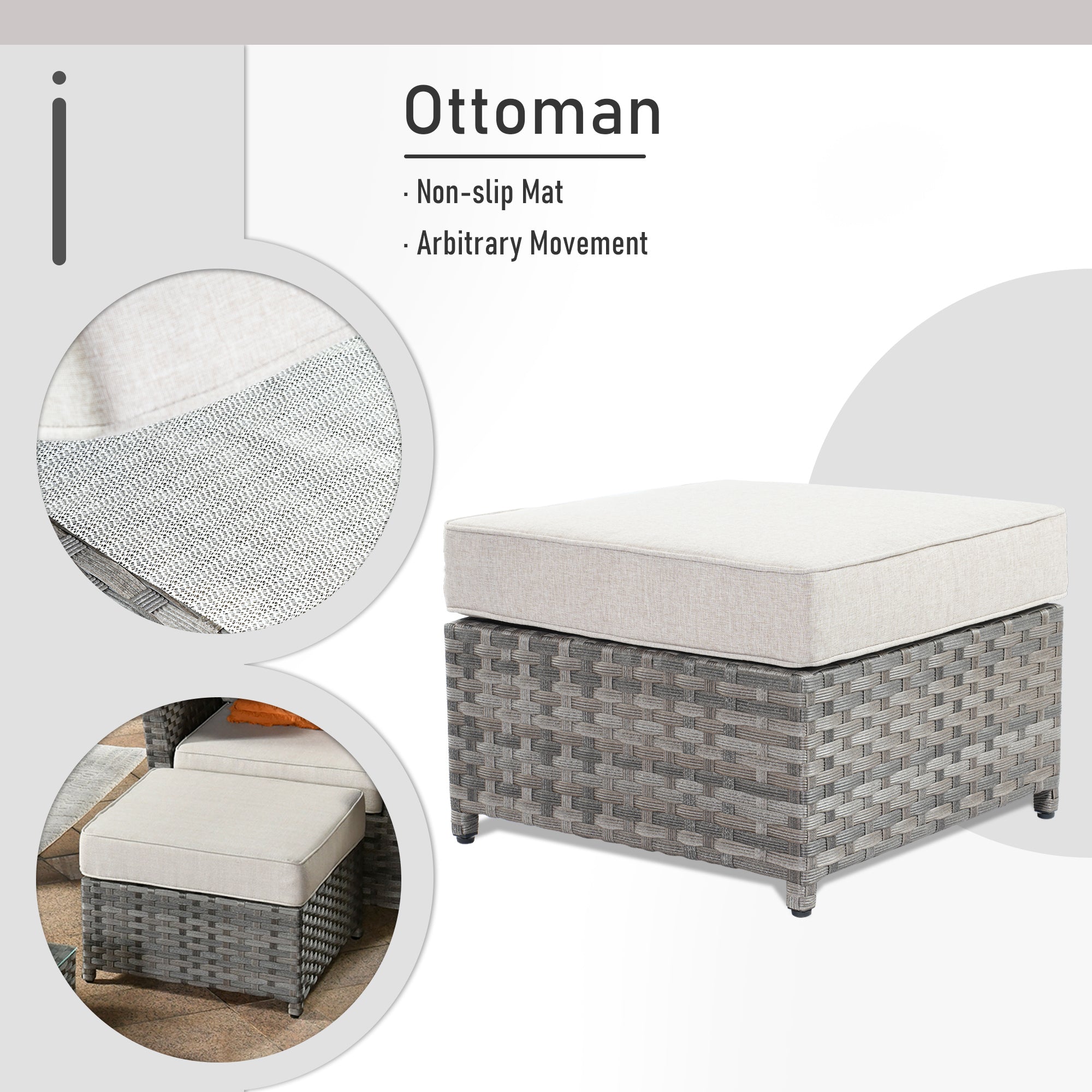 OVIOS Patio Furniture Set 10-Piece include 42"Fire Pit Table,New Rimaru Series