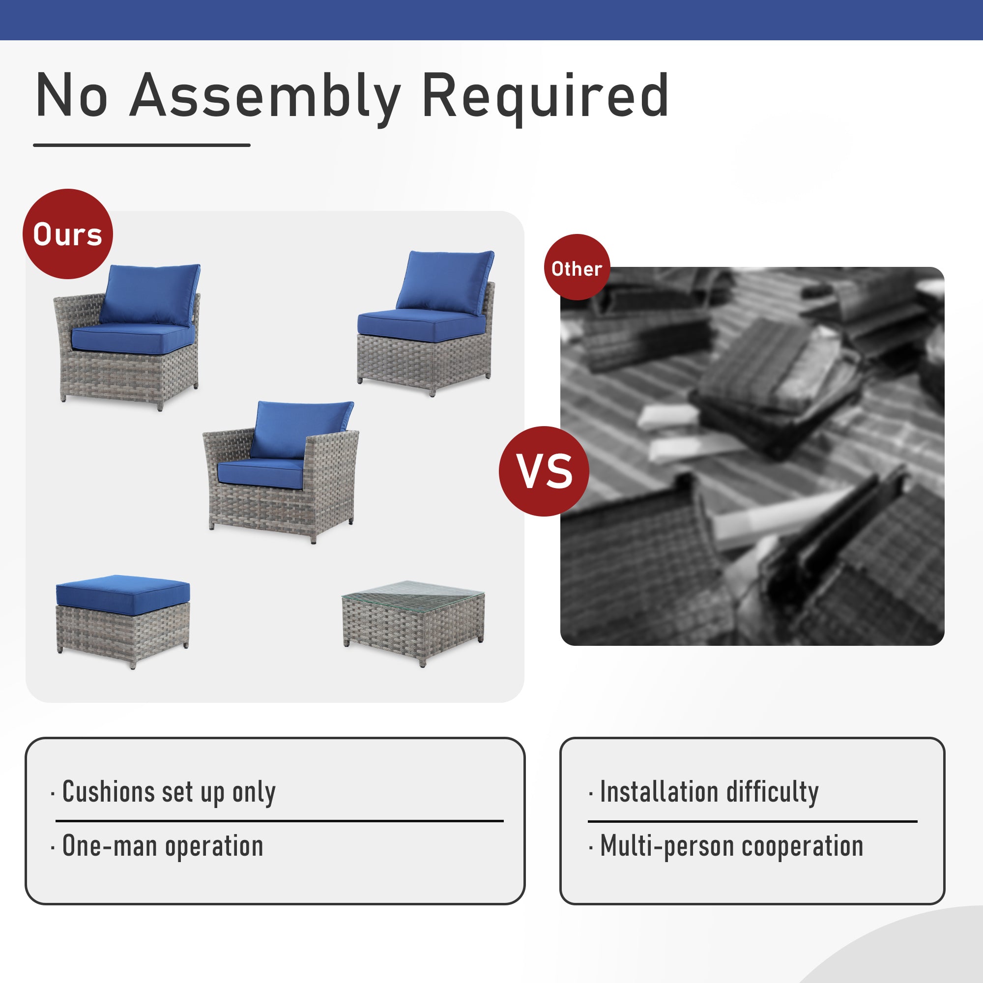 OVIOS Patio Furniture Set 10-Piece include 42"Fire Pit Table,New Rimaru Series