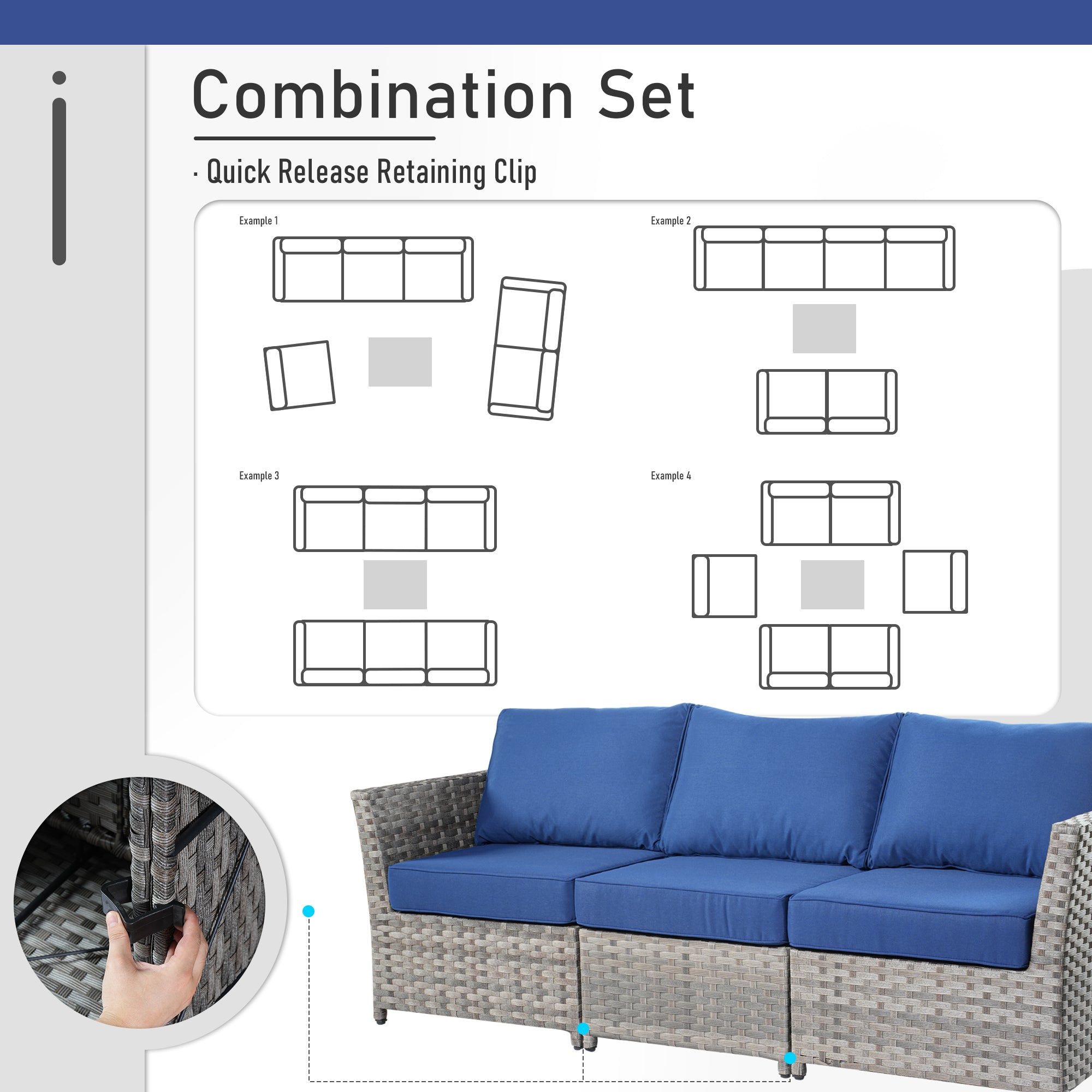 OVIOS Patio Furniture Set 10-Piece include 42"Fire Pit Table,New Rimaru Series