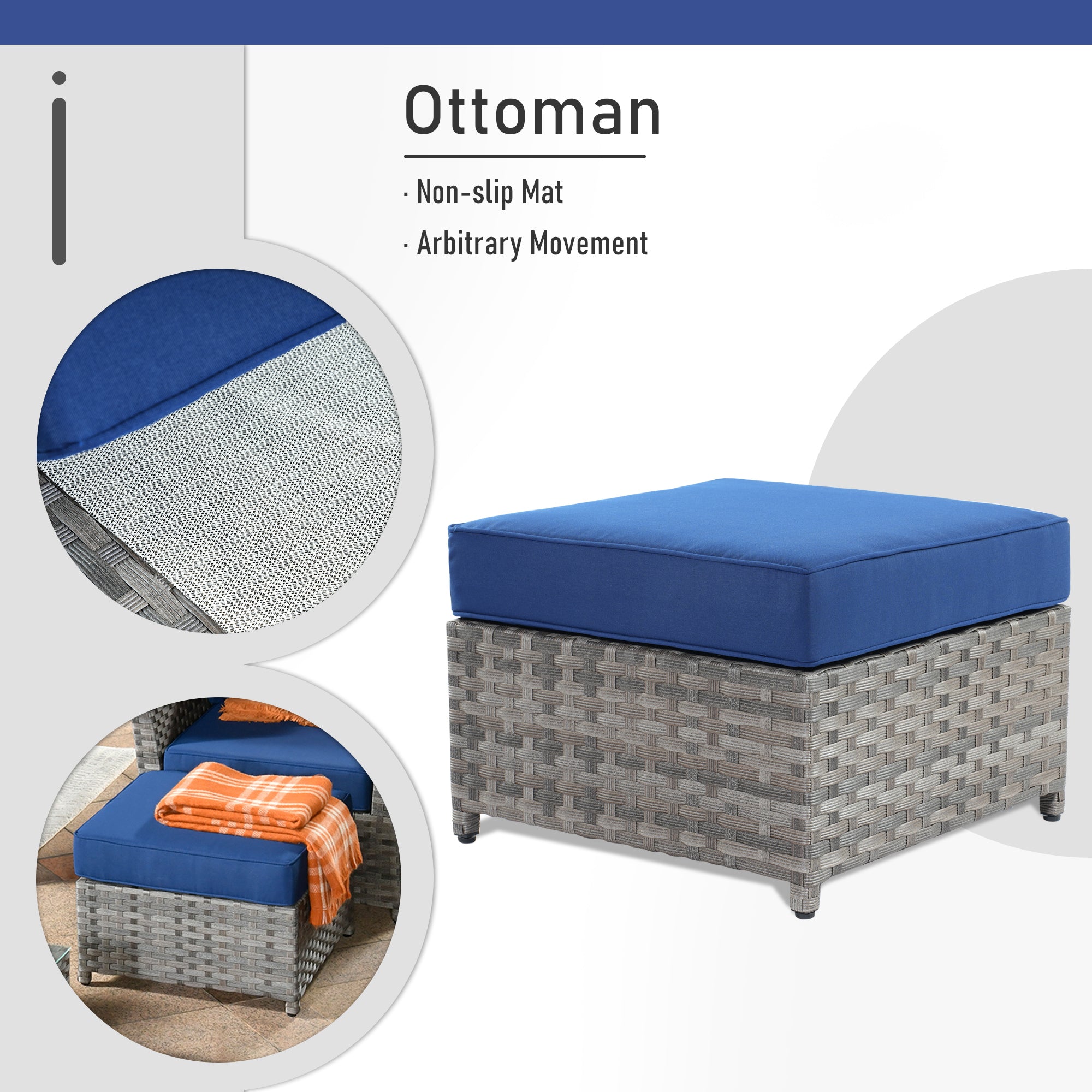 OVIOS Patio Furniture Set 10-Piece include 42"Fire Pit Table,New Rimaru Series