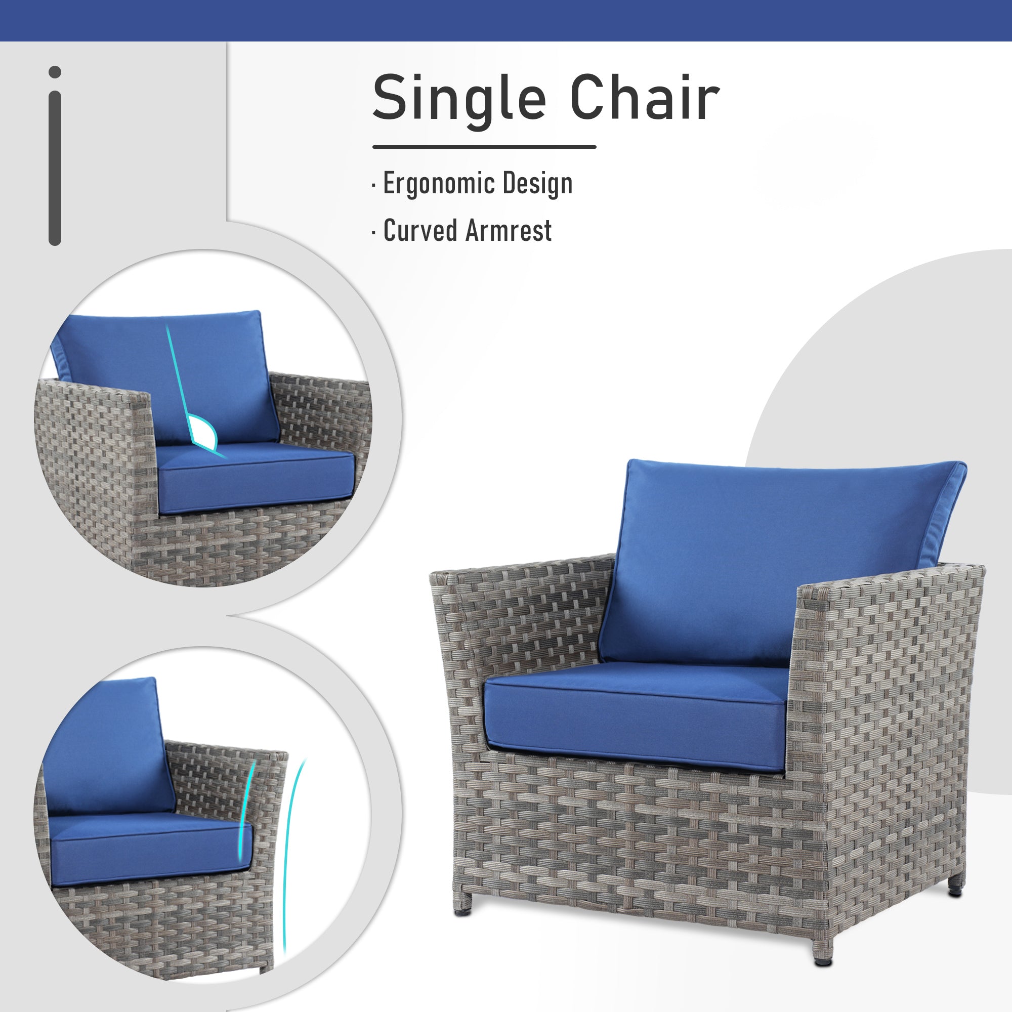 OVIOS Patio Furniture Set 10-Piece include 42"Fire Pit Table,New Rimaru Series