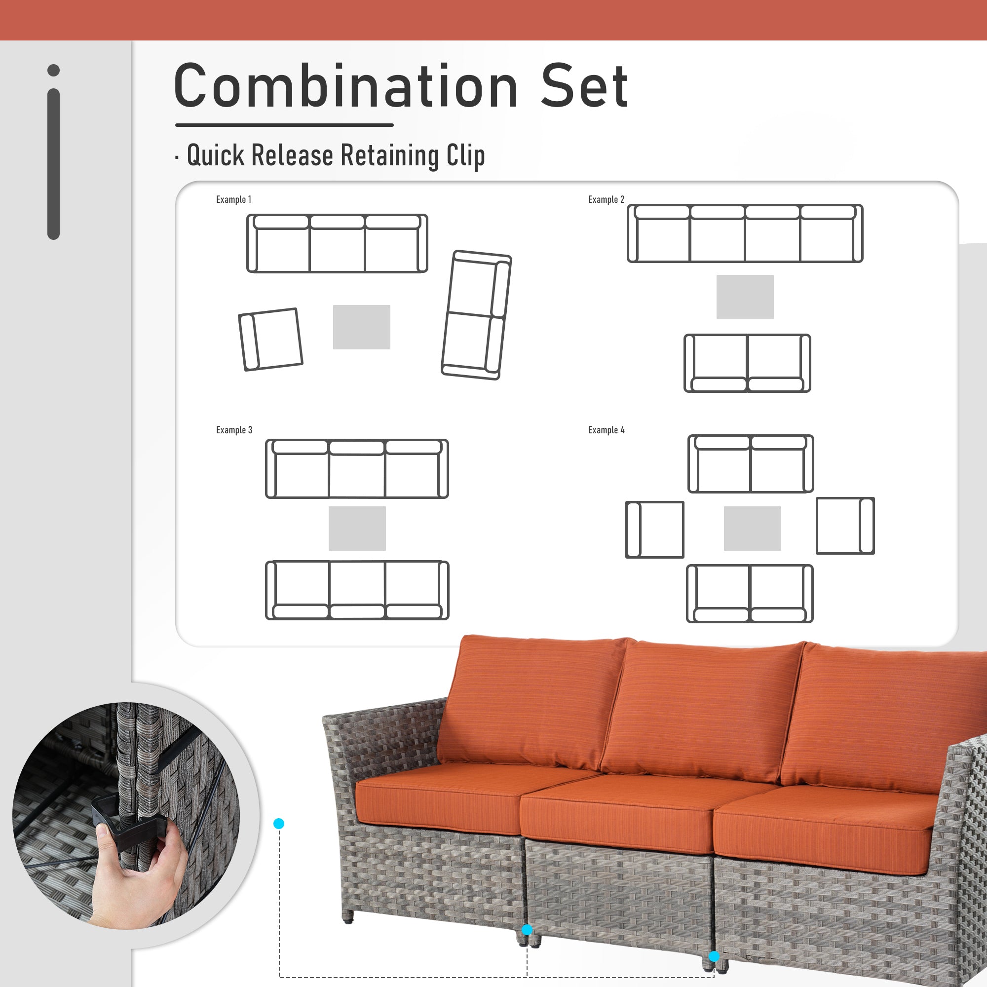 OVIOS Patio Furniture Set 10-Piece include 42"Fire Pit Table,New Rimaru Series