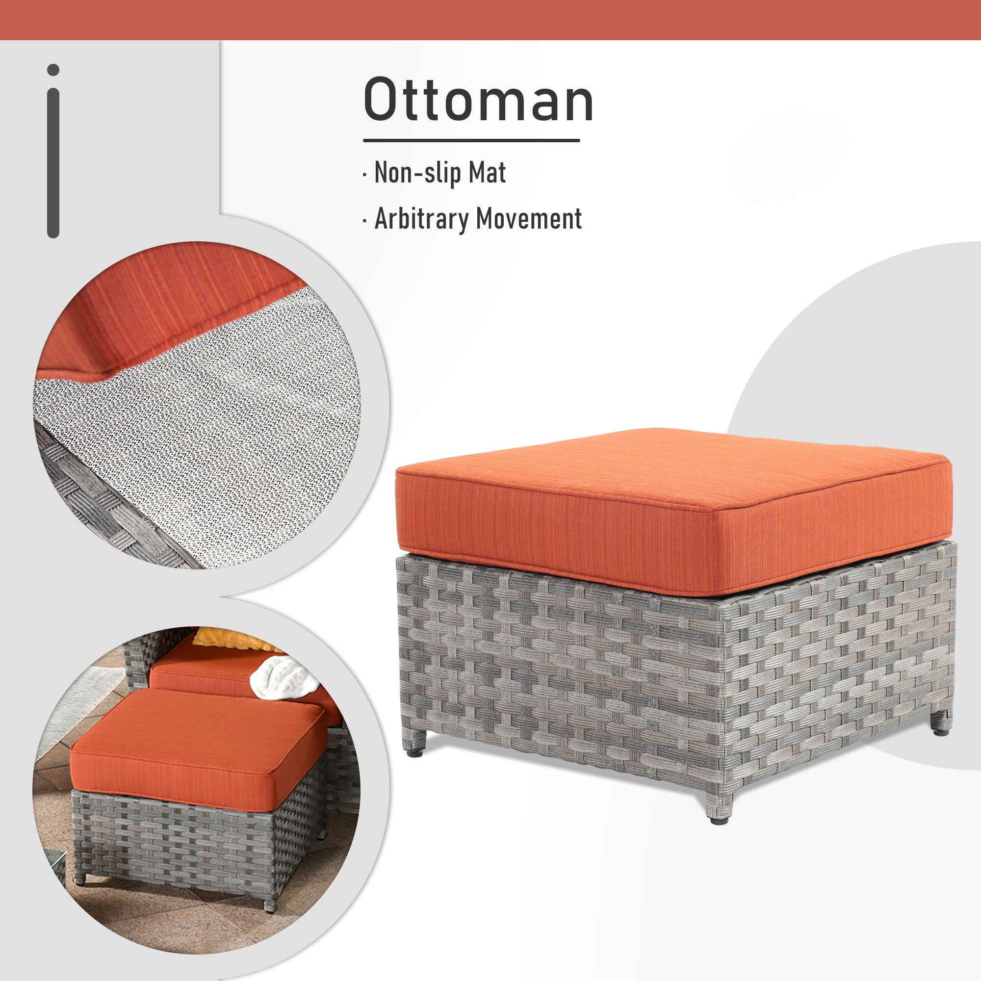 OVIOS Patio Furniture Set 10-Piece include 42"Fire Pit Table,New Rimaru Series