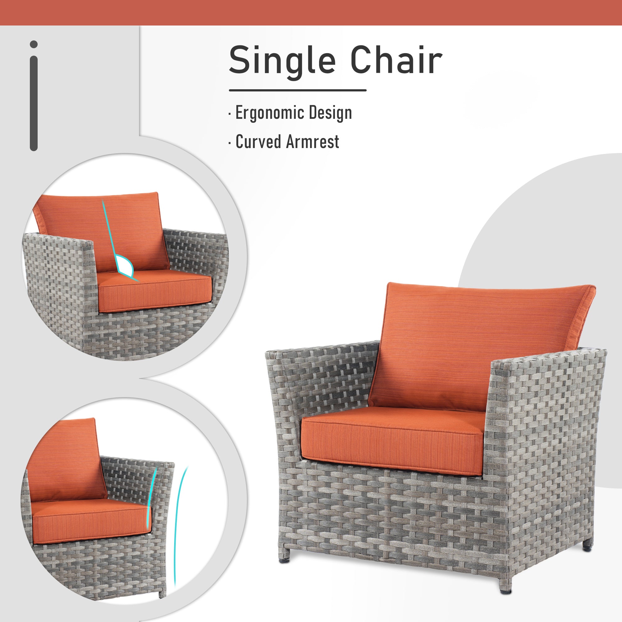 OVIOS Patio Furniture Set 10-Piece include 42"Fire Pit Table,New Rimaru Series