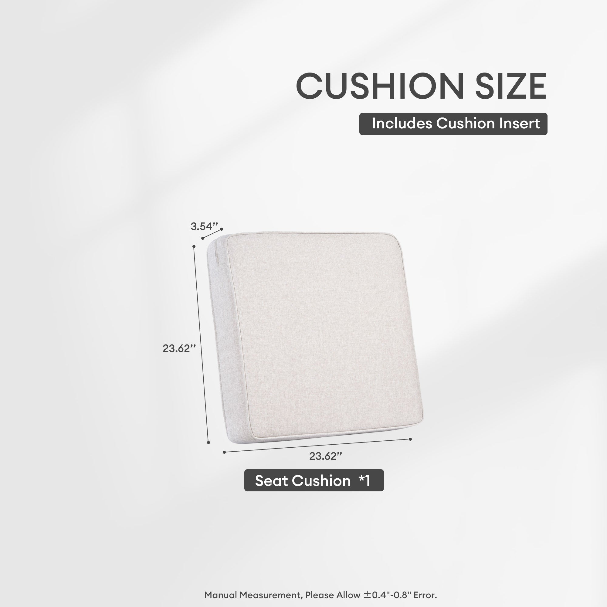 OVIOS Vultros Series Replacement Seat, Back, Ottoman Cushion (Refer to the Dimension in Description)