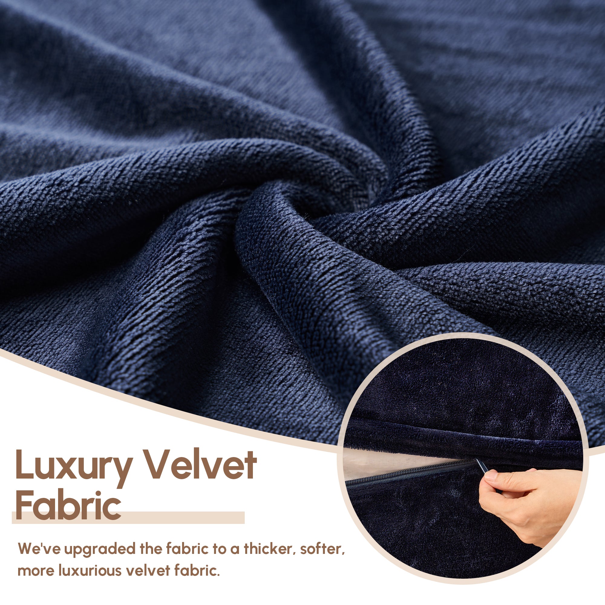 OVIOS Bean Bag Chair Removable Cover, High-Rebound Filling Cozy Furniture for Living Room, Bedroom