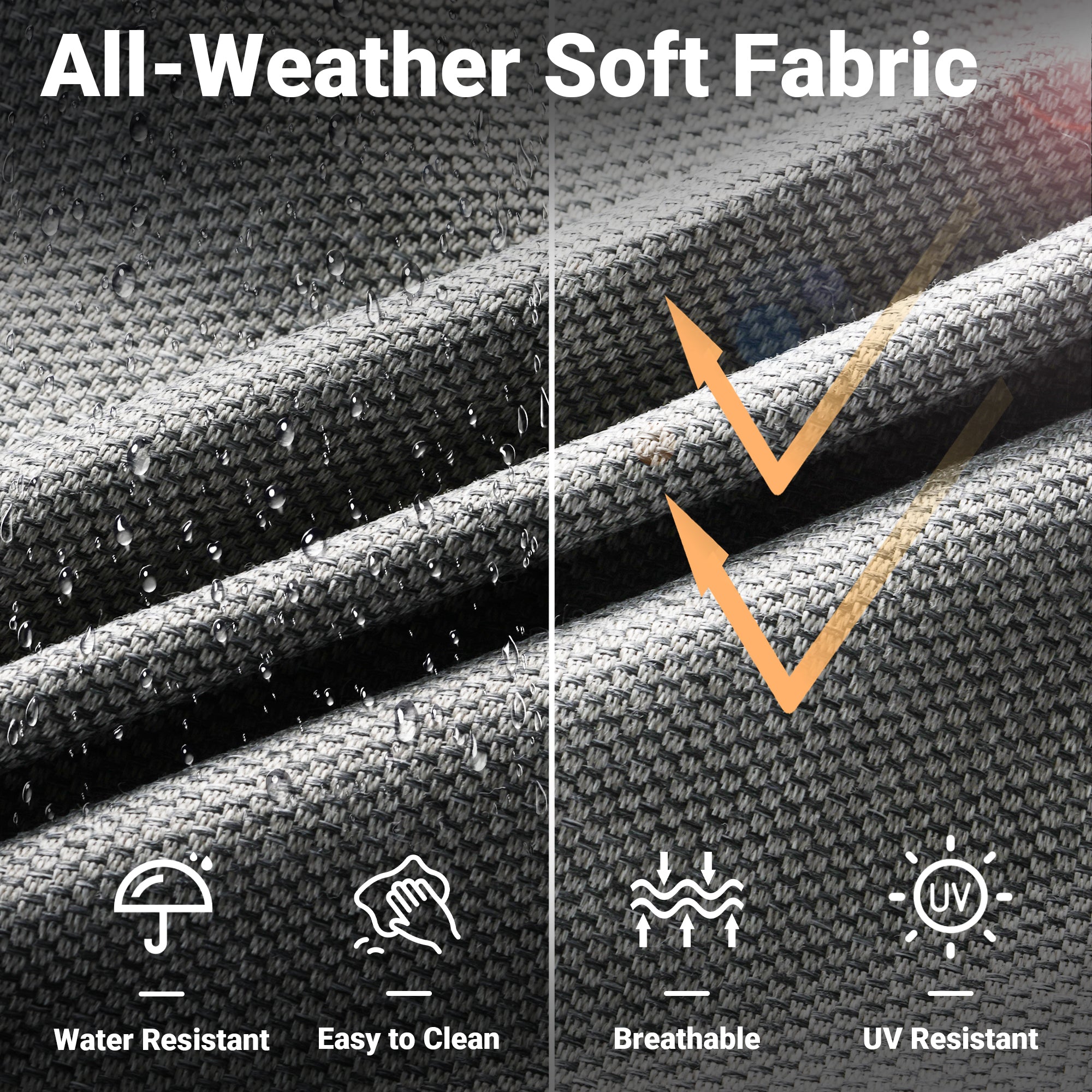 OVIOS Patio Conversation Set New Vultros 6-Piece High Back with Cushions