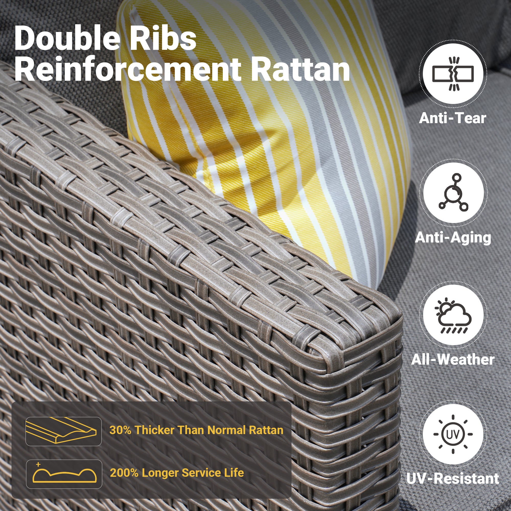 #Color_Grey Wicker Dark Grey Cushion|#Finish_Light Grey Wicker A