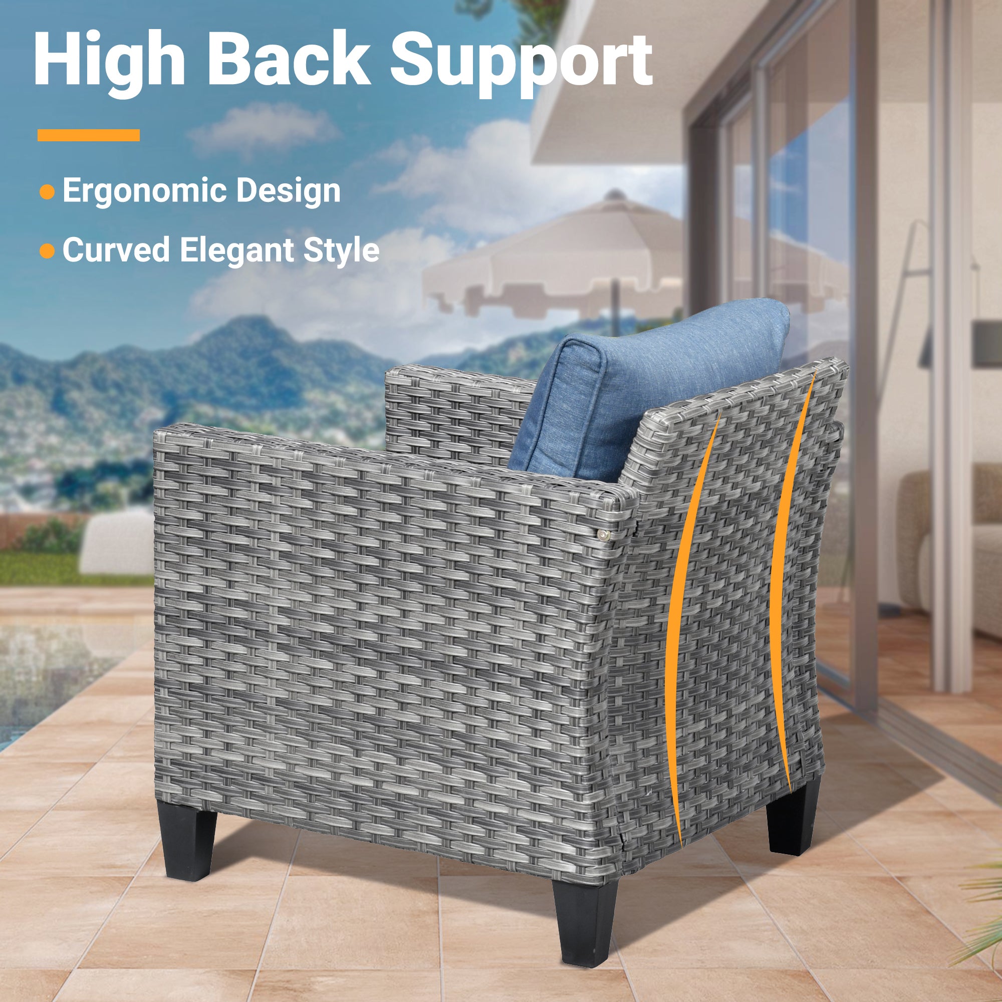 #Color_Grey Wicker Denim Blue Cushion|#Finish_Light Grey Wicker A