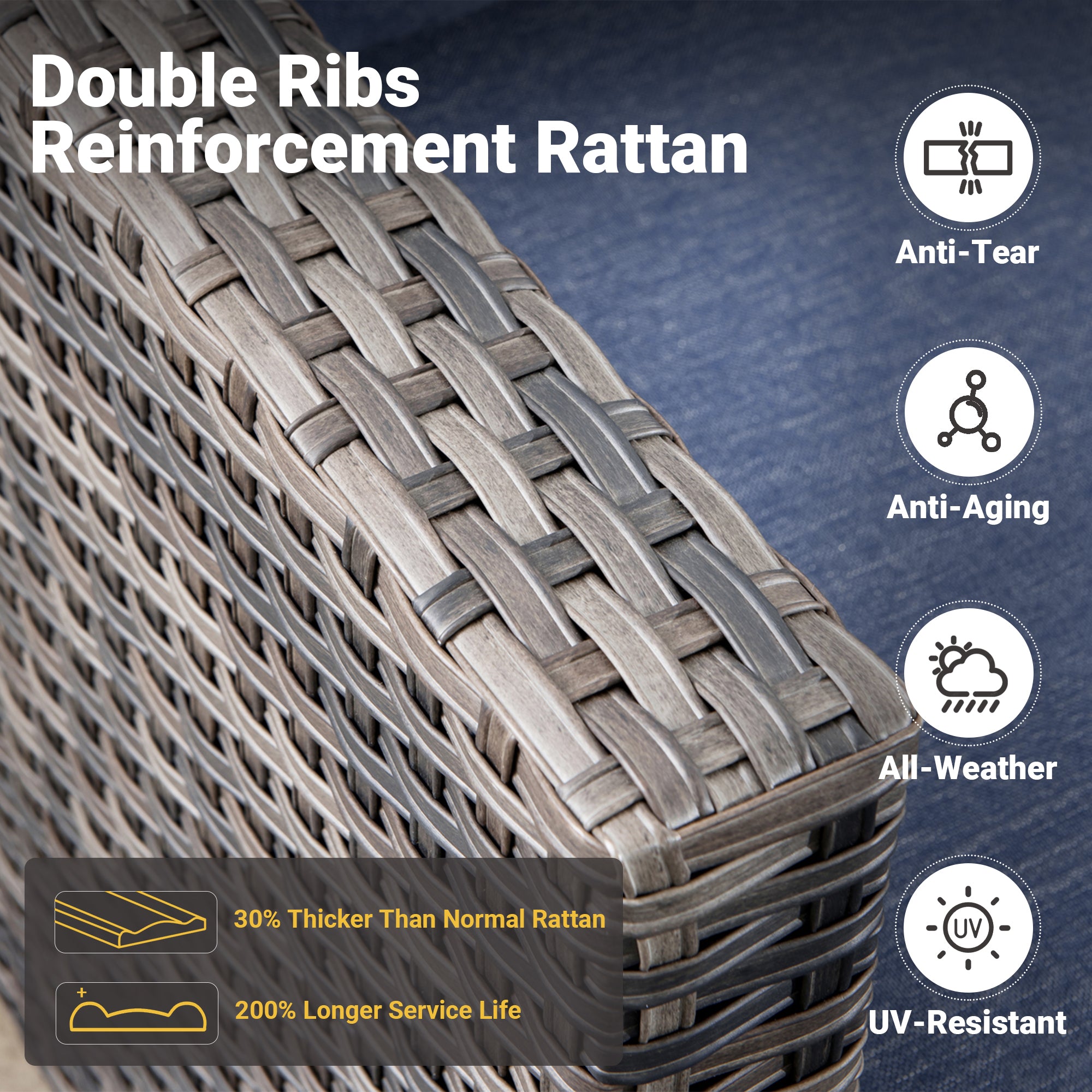 #Color_Grey Wicker Denim Blue Cushion|#Finish_Light Grey Wicker A