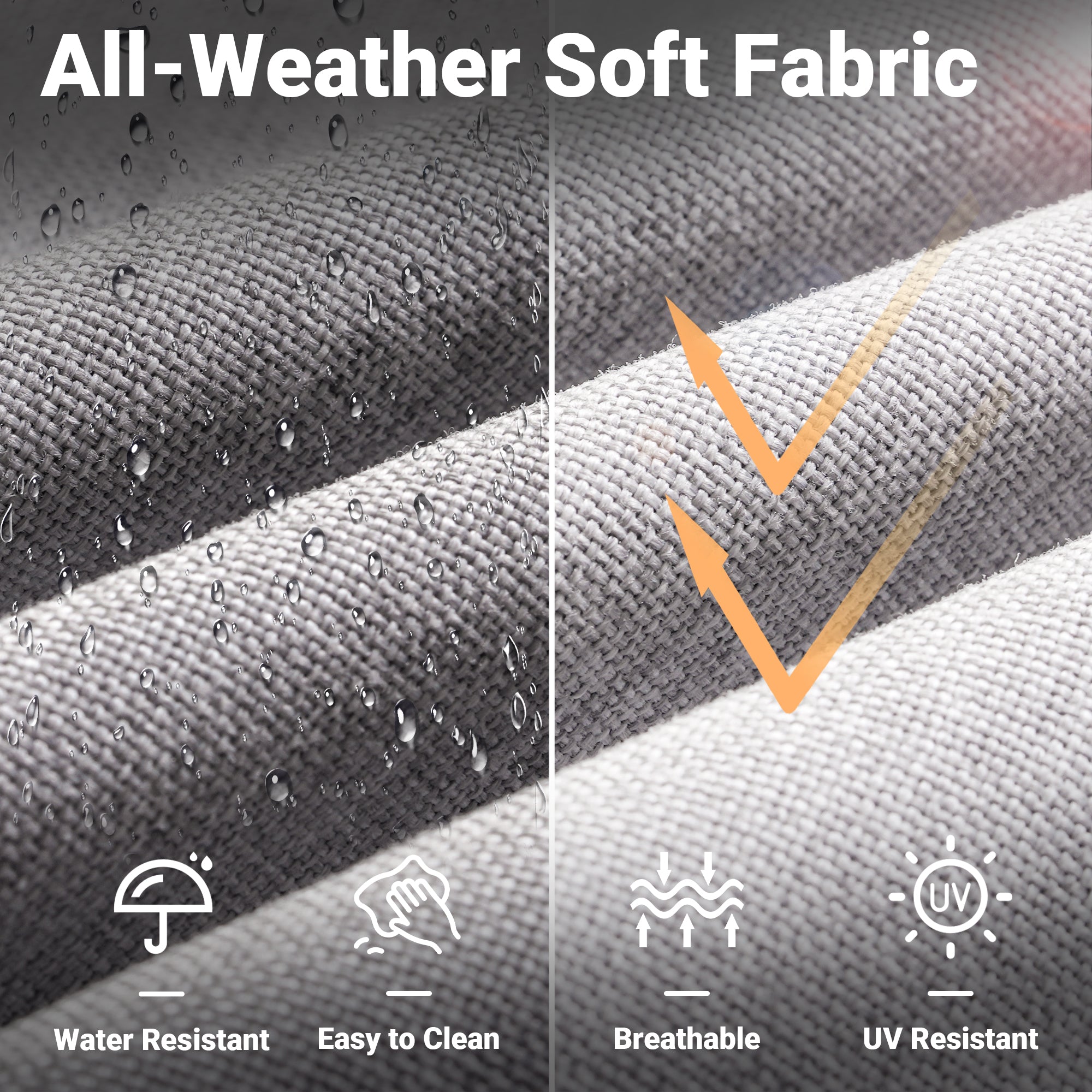 OVIOS Patio Conversation Set New Vultros 6-Piece High Back with Cushions