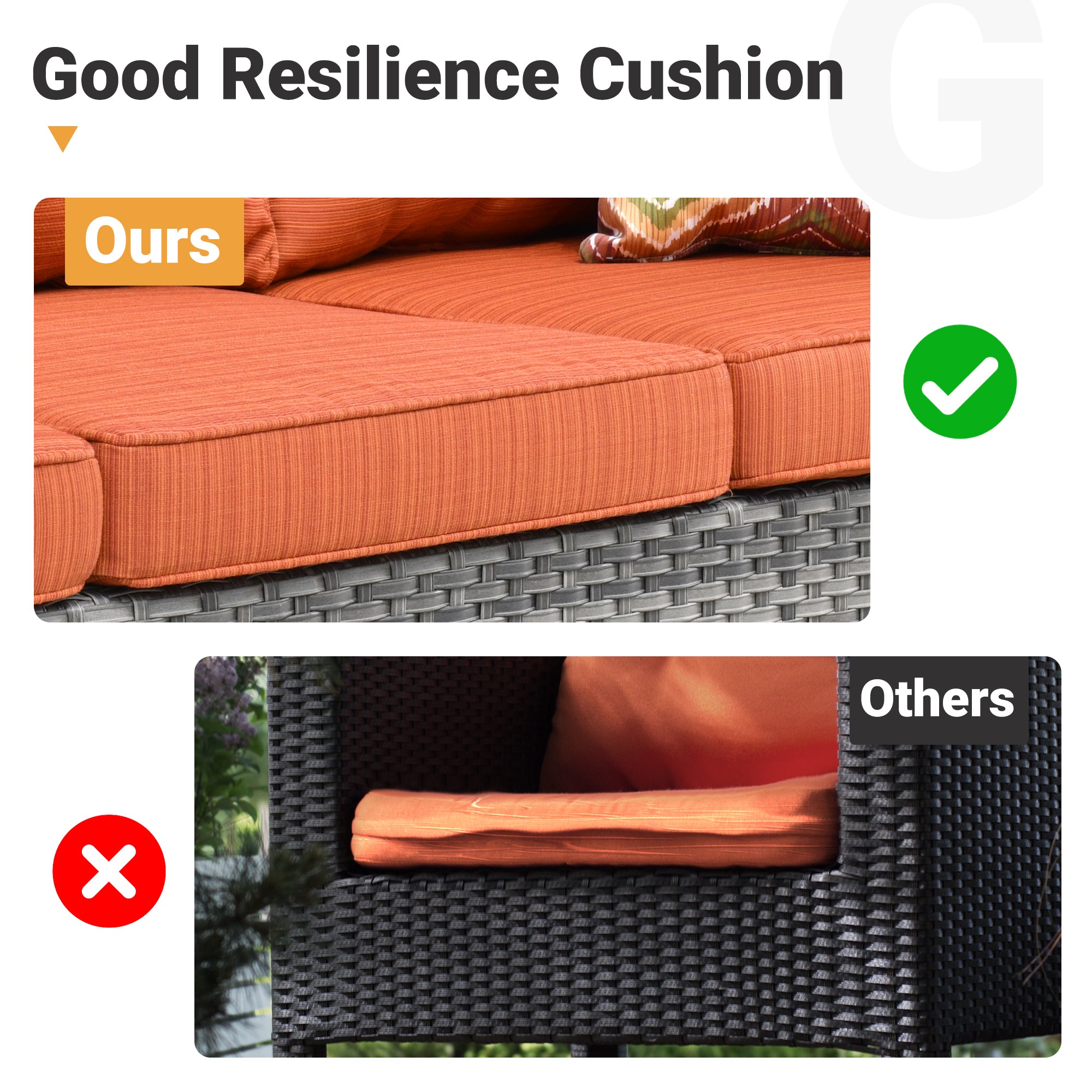 #Color_Grey Wicker Orange Cushion|#Finish_Light Grey Wicker A