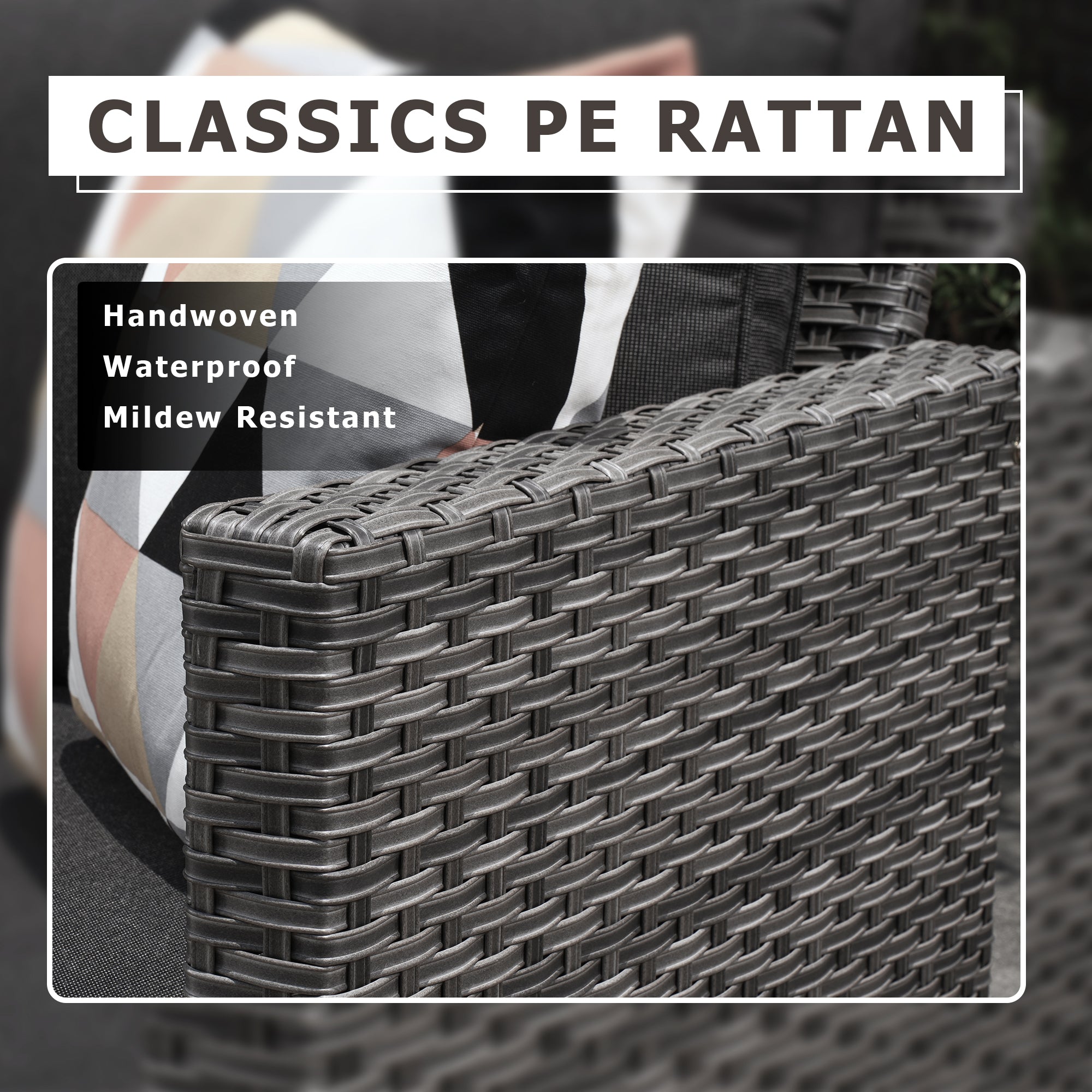 OVIOS Outdoor Loveseat New Vultros High BackShape Armrest