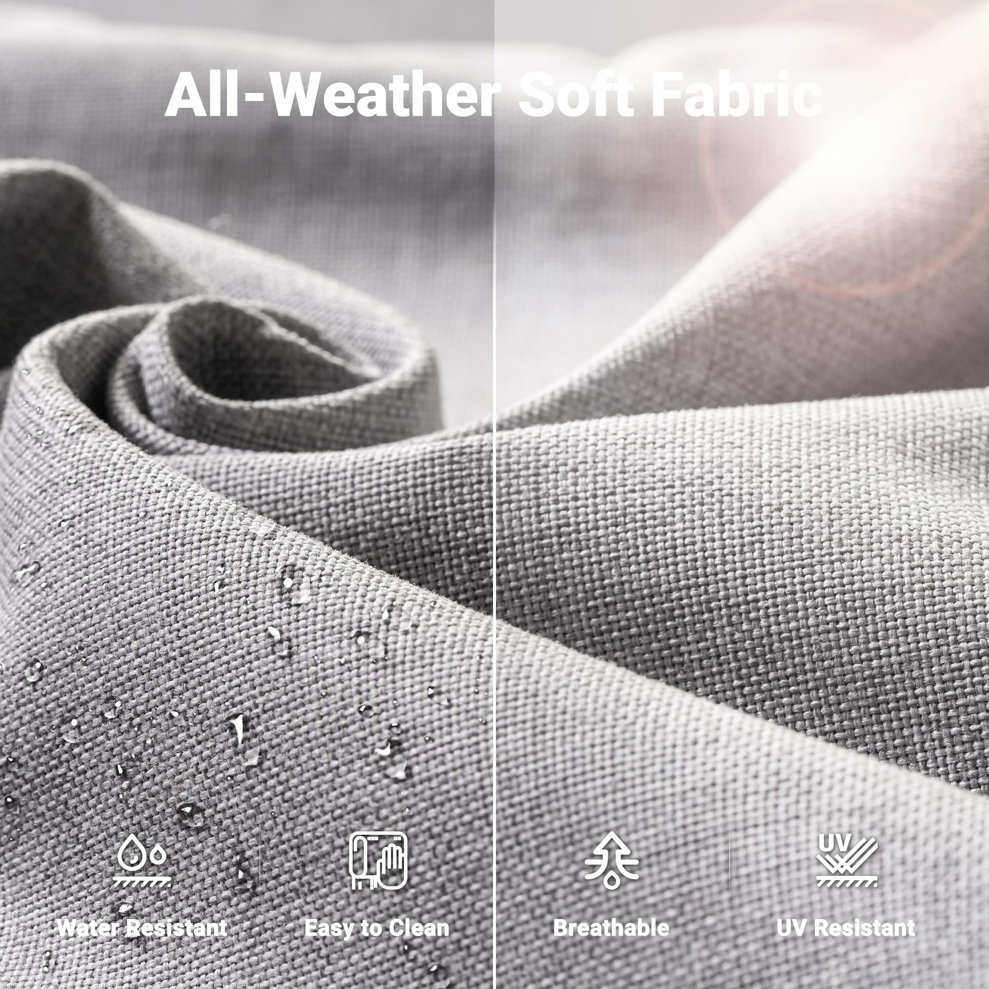 OVIOS Wicker Patio 6-Piece Set With 30'' Wicker Propane Fire Pit Table