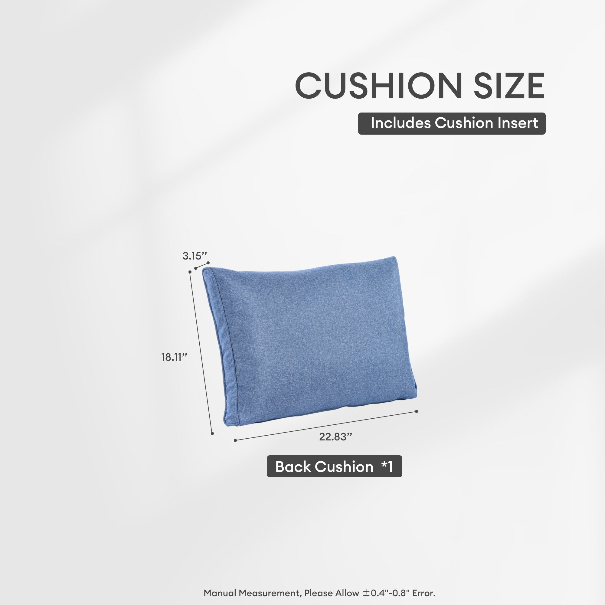 OVIOS Vultros Series Replacement Seat, Back, Ottoman Cushion (Refer to the Dimension in Description)