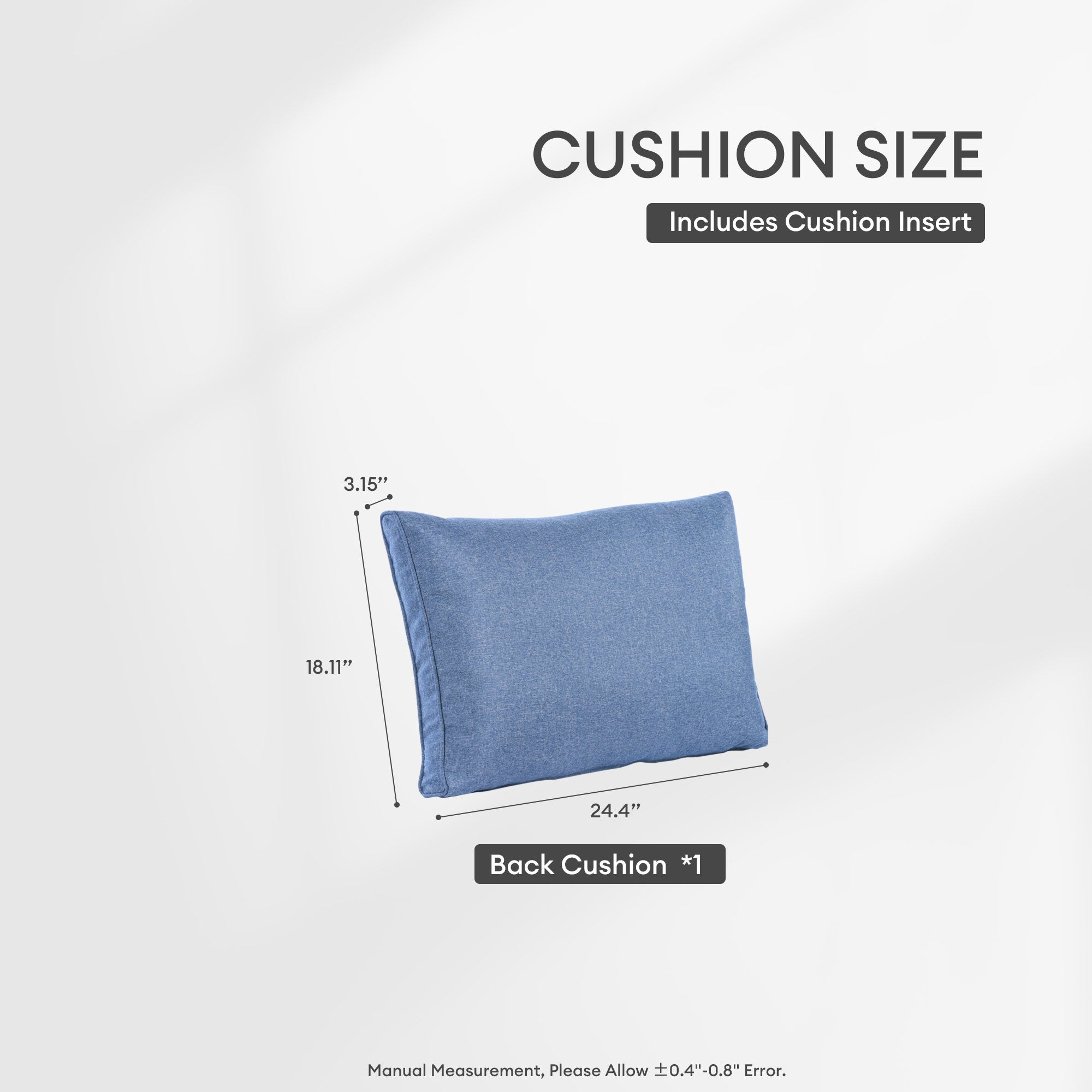 OVIOS Vultros Series Replacement Seat, Back, Ottoman Cushion (Refer to the Dimension in Description)