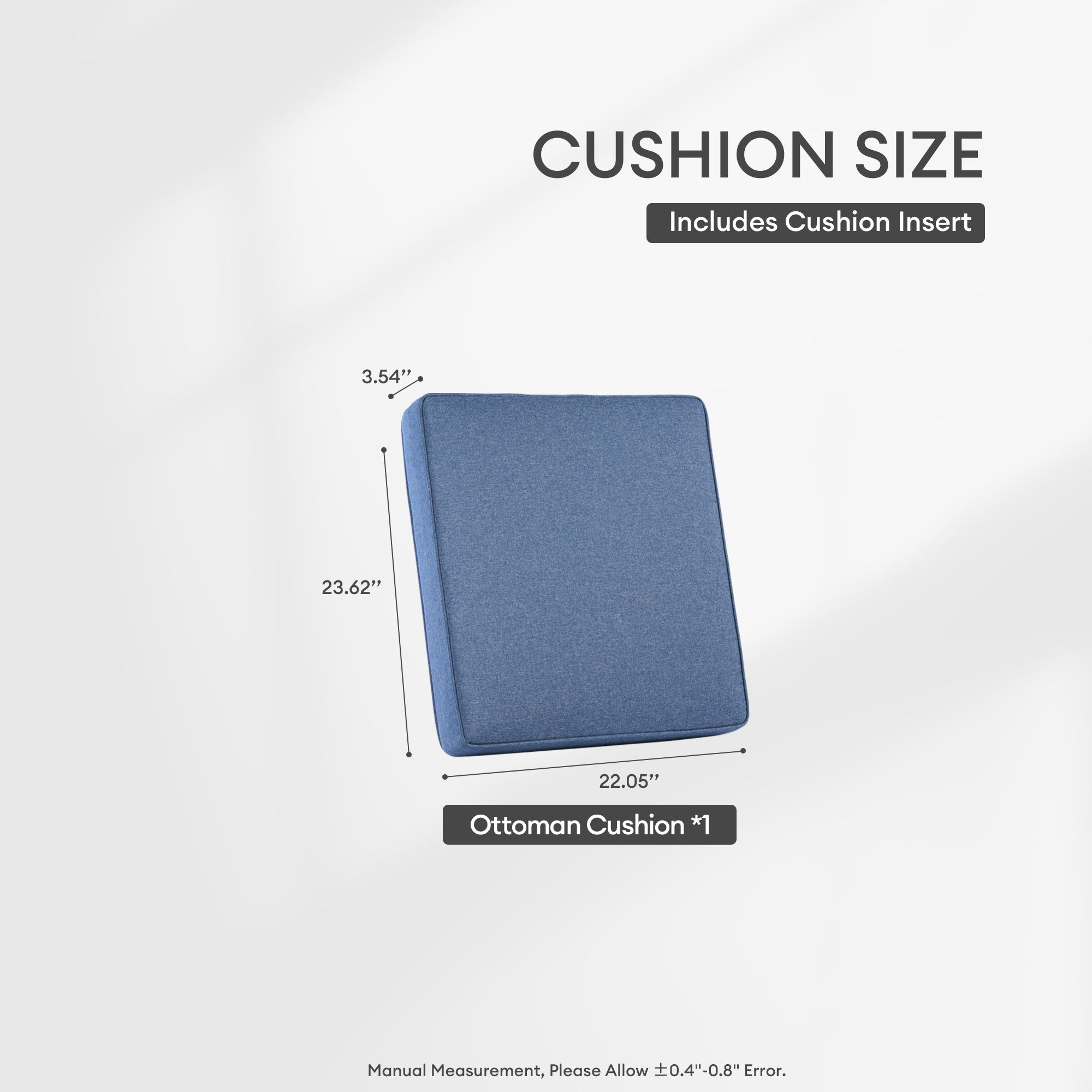 OVIOS Vultros Series Replacement Seat, Back, Ottoman Cushion (Refer to the Dimension in Description)