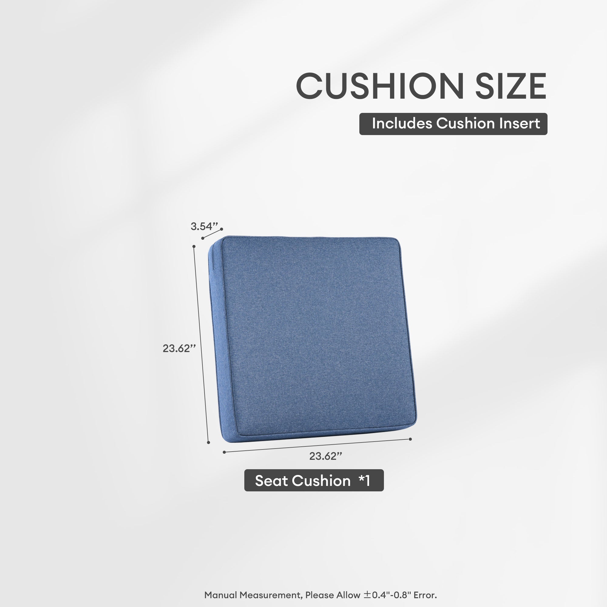 OVIOS Vultros Series Replacement Seat, Back, Ottoman Cushion (Refer to the Dimension in Description)