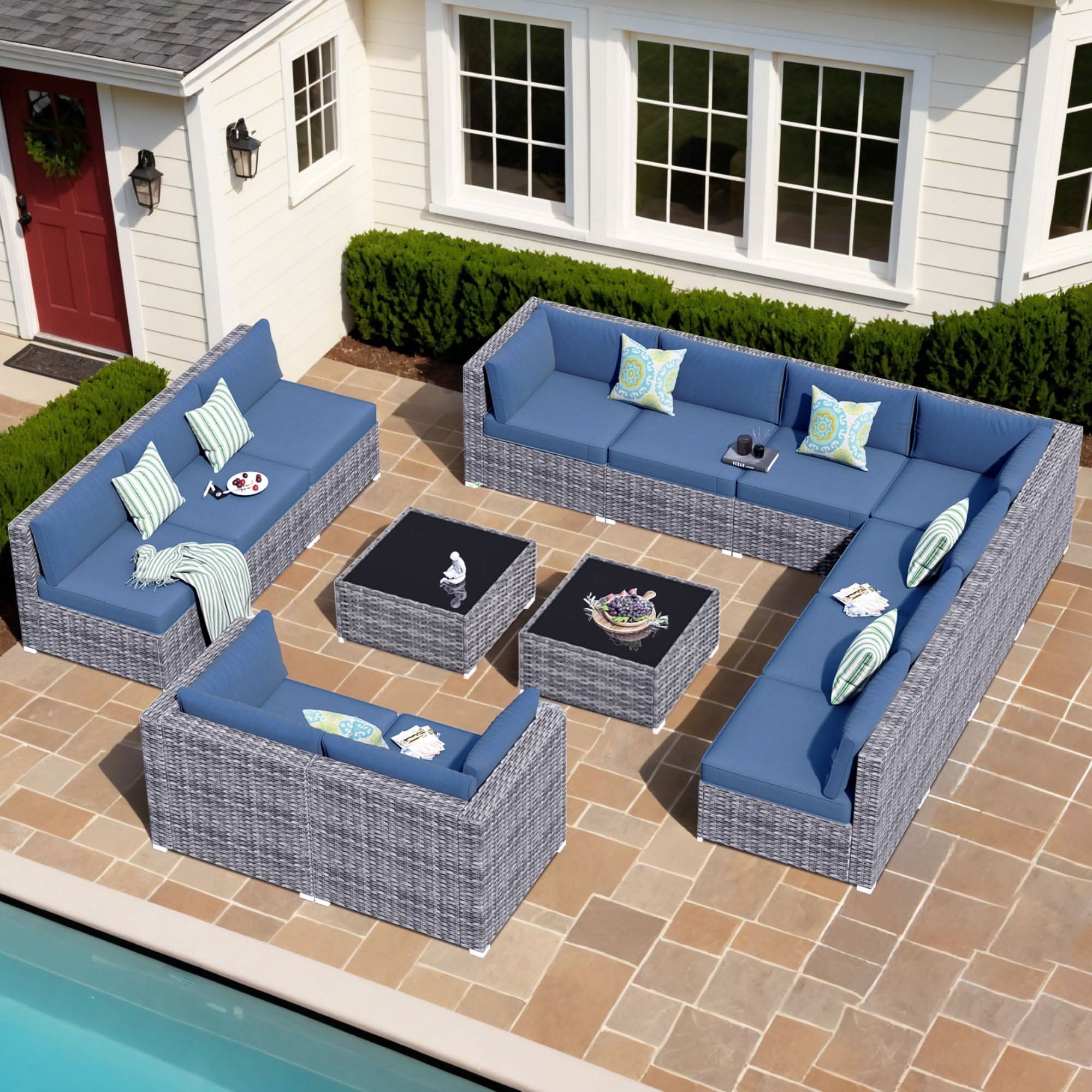 Denim Blue patio set