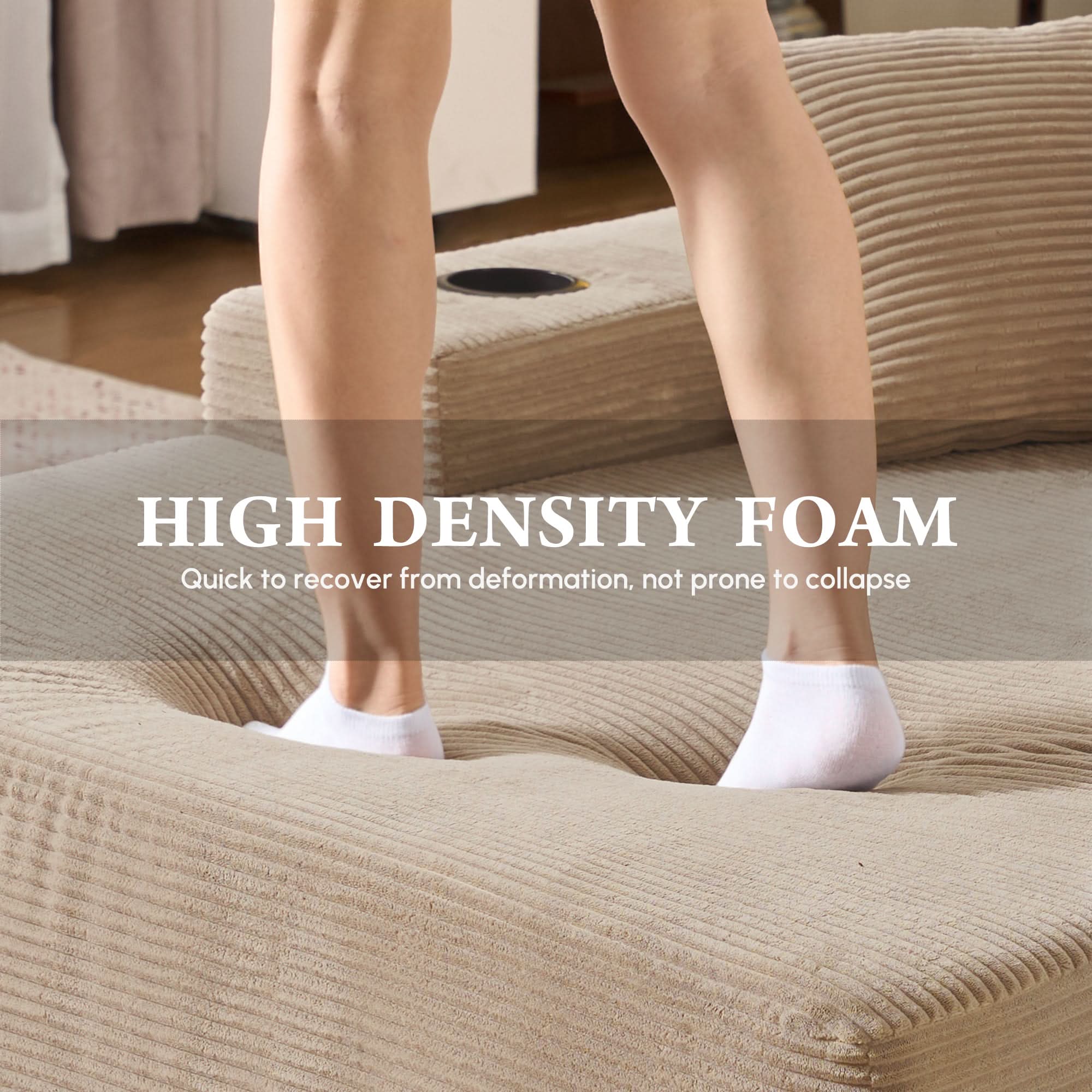 OVIOS 67" Chaise Lounge Chair with Cup Holders