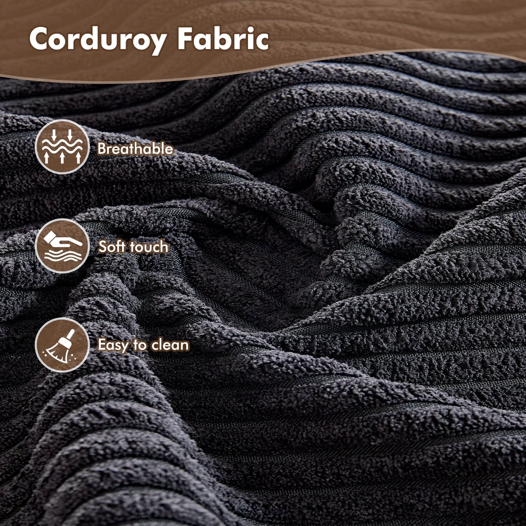 OVIOS Boneless Chaise Lounge,Luxurious Faux Fur, No Assembly Required