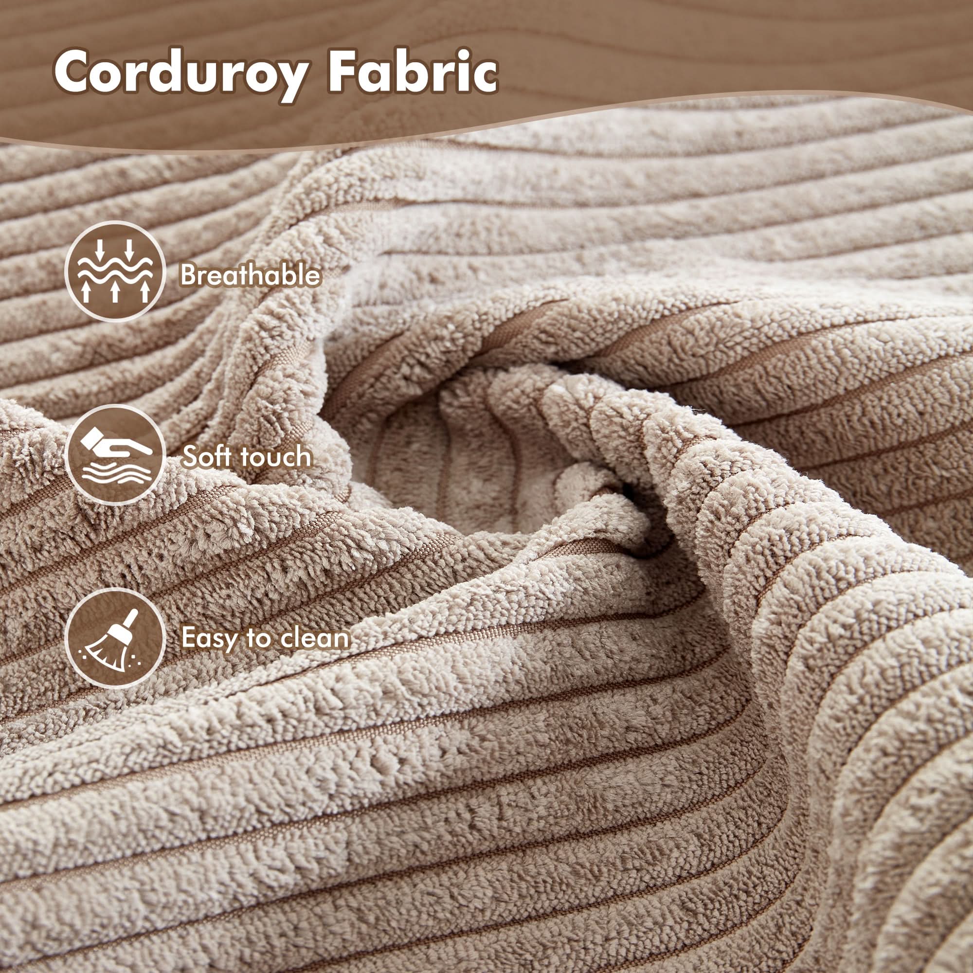 OVIOS Boneless Chaise Lounge,Luxurious Faux Fur, No Assembly Required