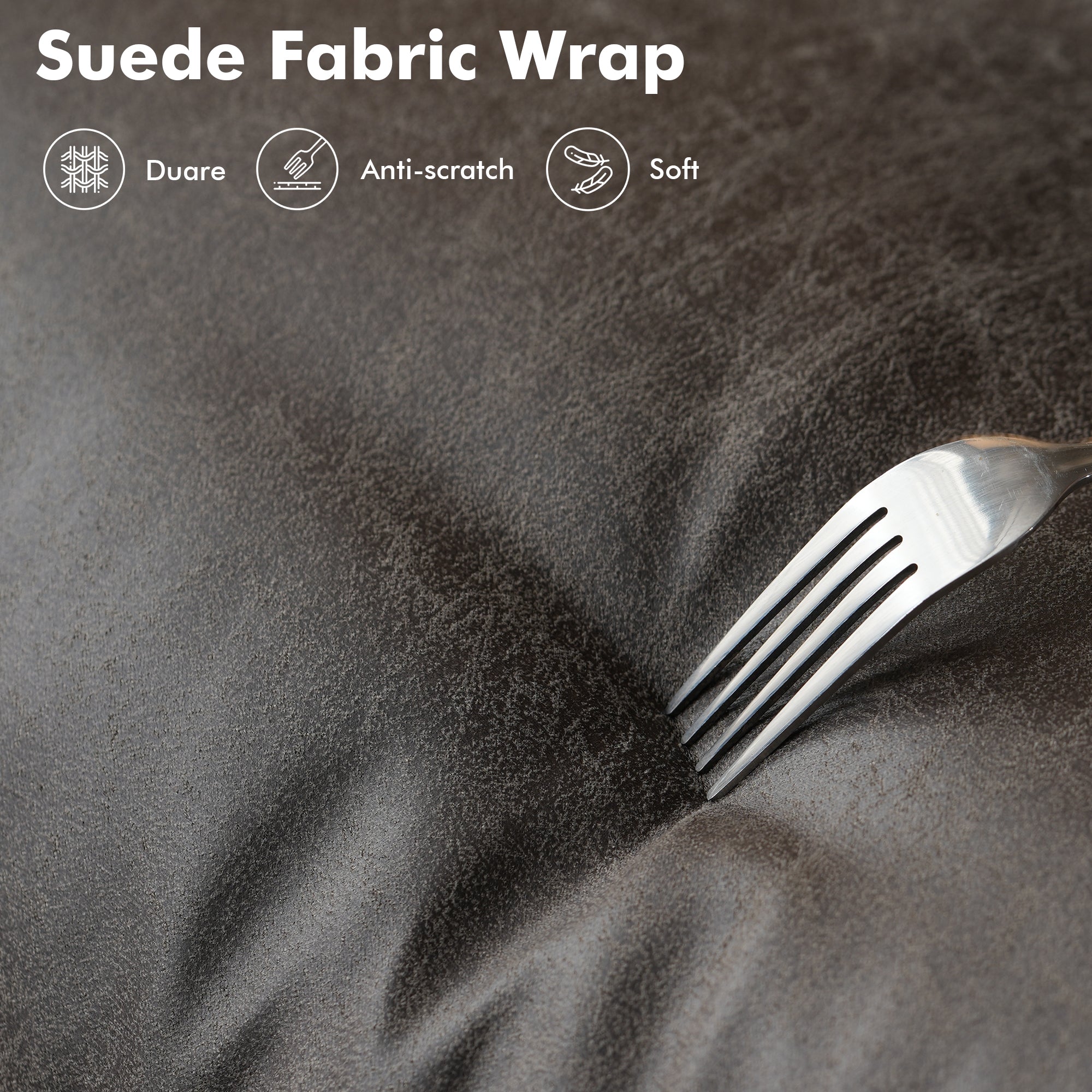 OVIOS Office Executive Chair Oversize Cushions Suede Fabric