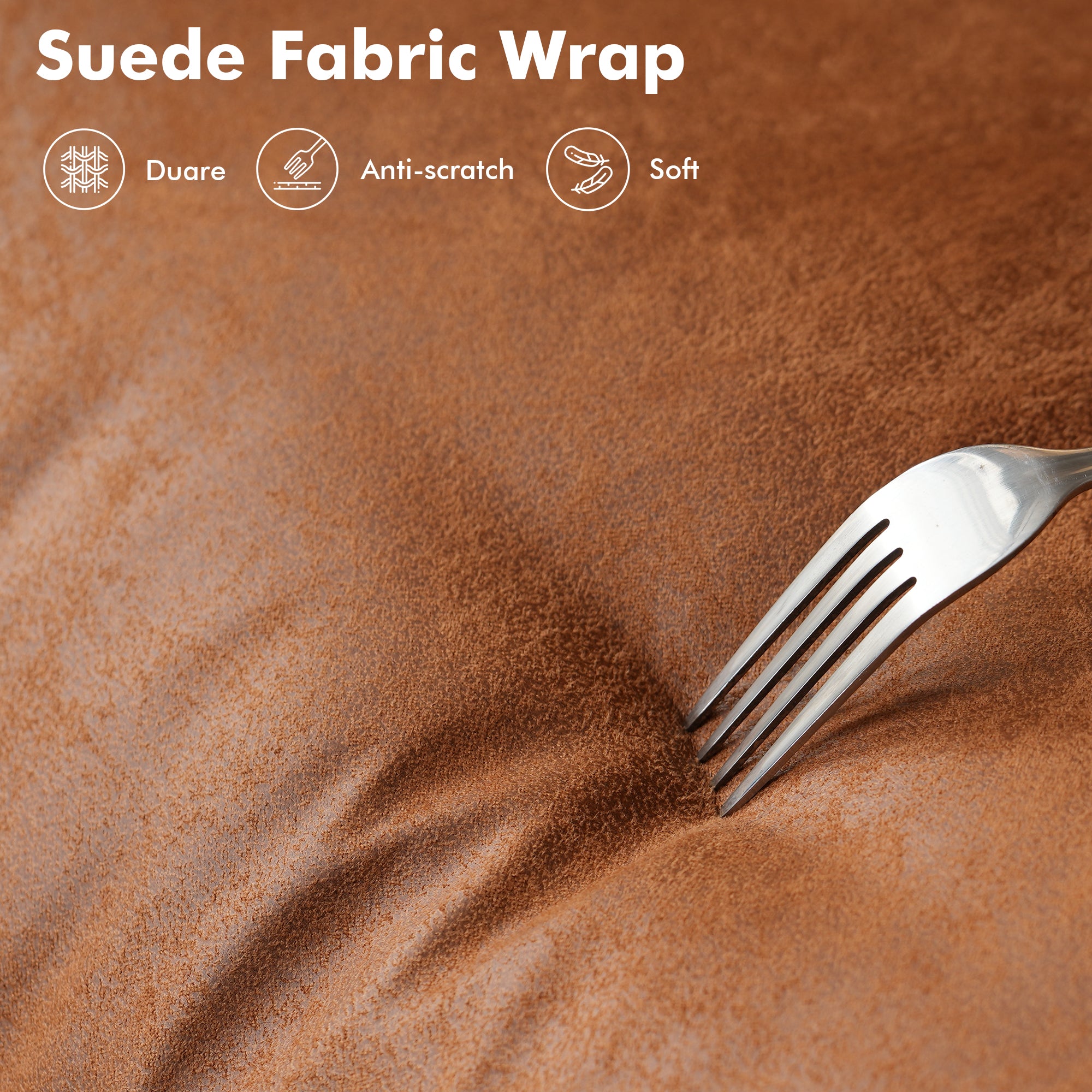 OVIOS Office Executive Chair Oversize Cushions Suede Fabric