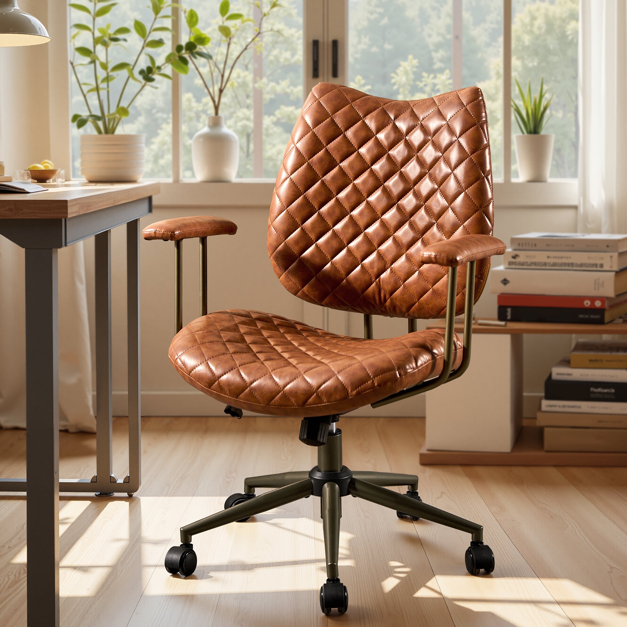 OVIOS Mid-Back Ergonomic Office Chair for Home Workspace