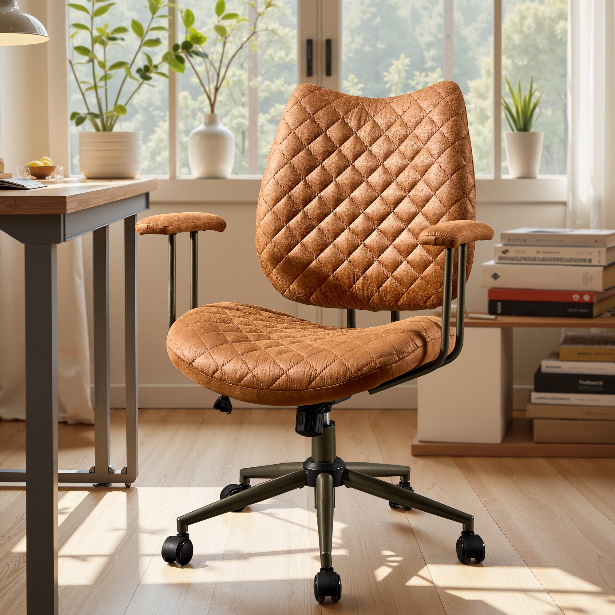 OVIOS Mid-Back Ergonomic Office Chair for Home Workspace