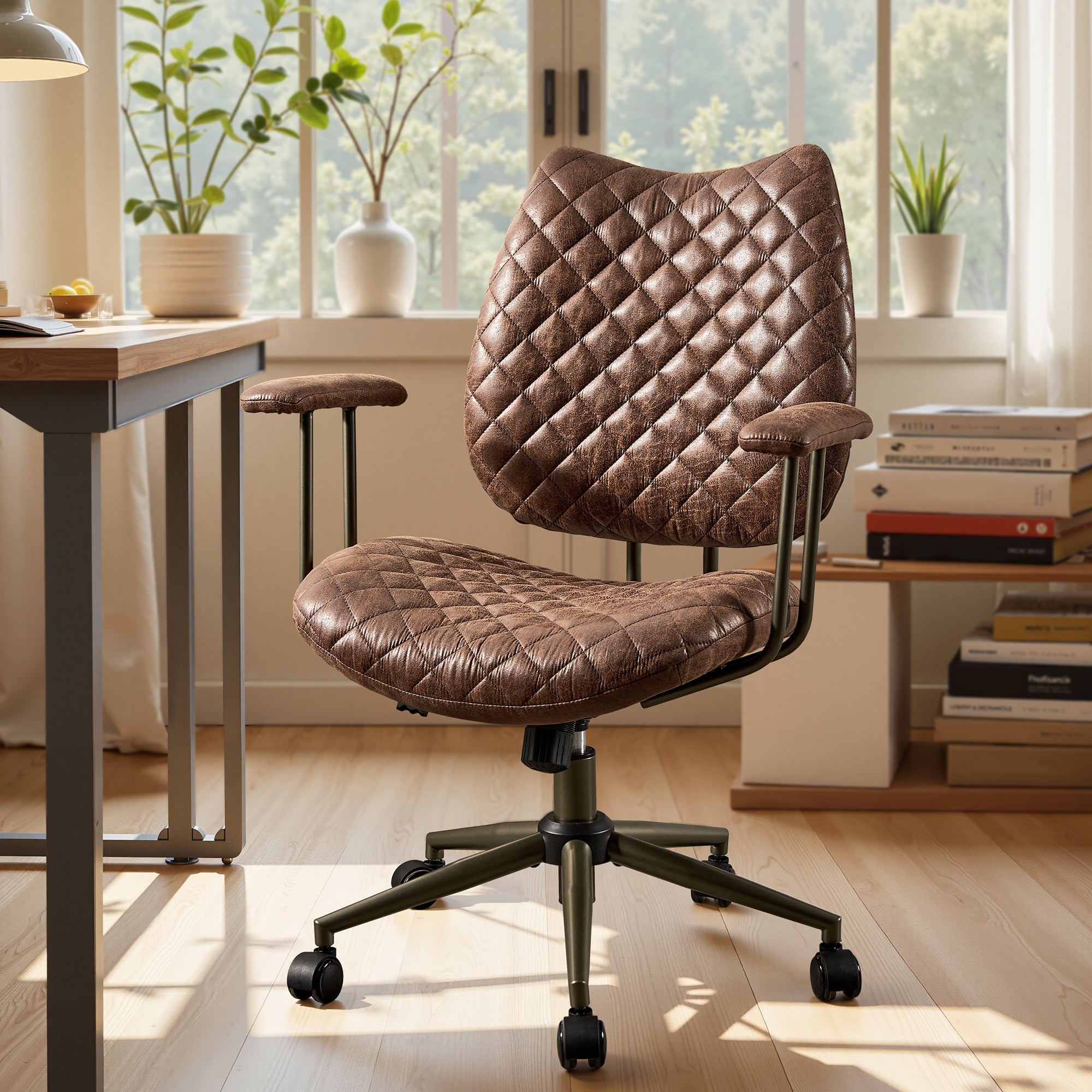 OVIOS Mid-Back Ergonomic Office Chair for Home Workspace