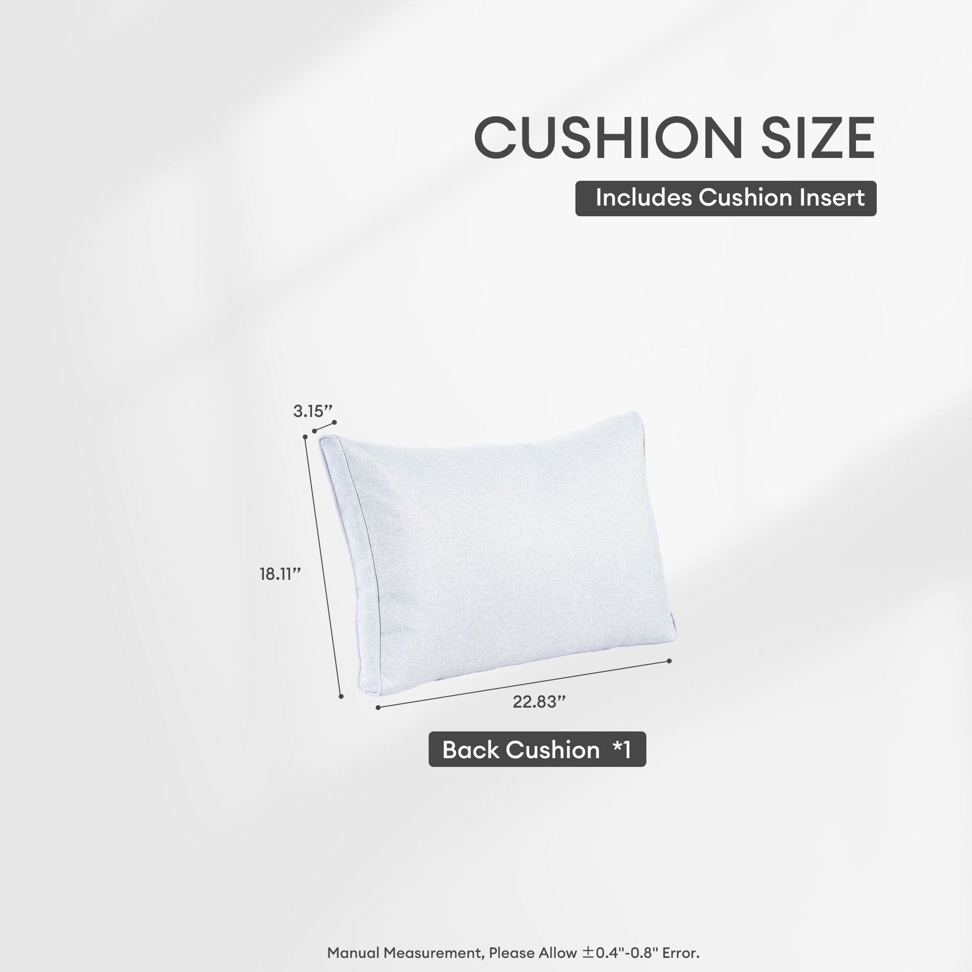 OVIOS Vultros Series Replacement Seat, Back, Ottoman Cushion (Refer to the Dimension in Description)