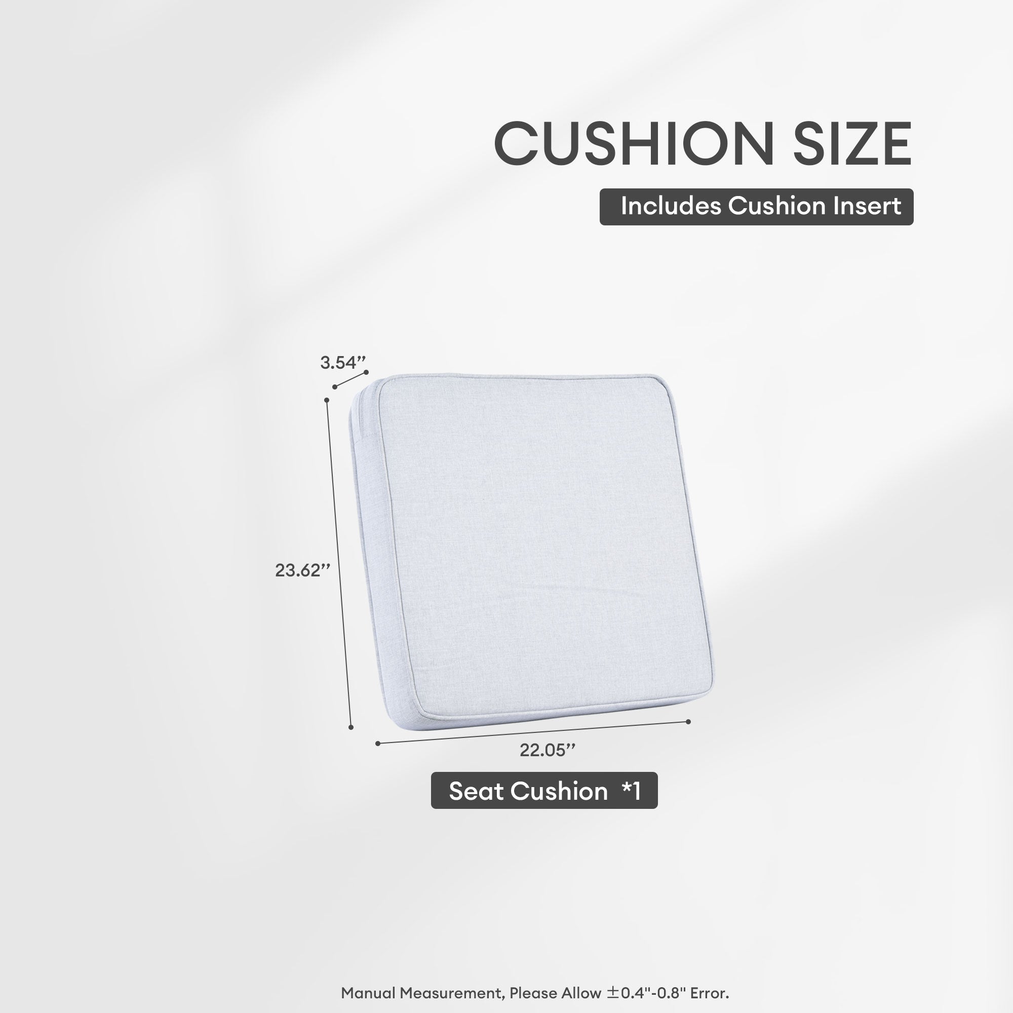 OVIOS Vultros Series Replacement Seat, Back, Ottoman Cushion (Refer to the Dimension in Description)