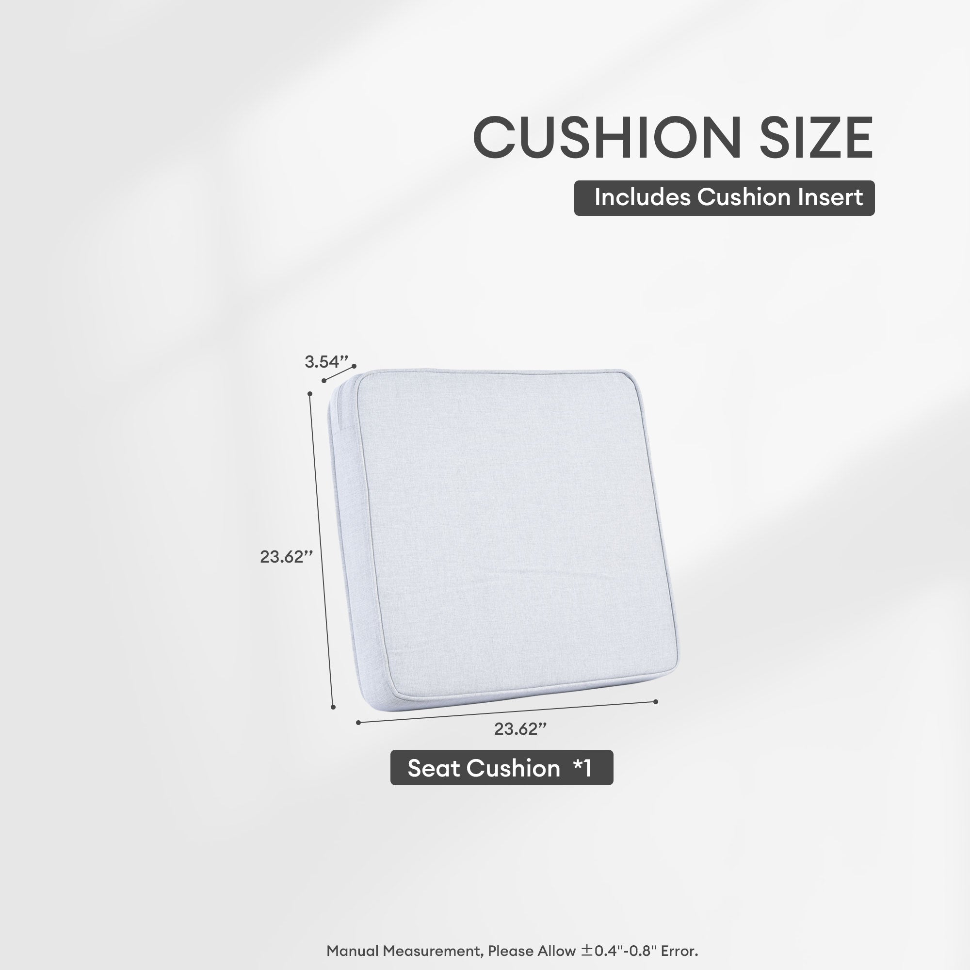 OVIOS Vultros Series Replacement Seat, Back, Ottoman Cushion (Refer to the Dimension in Description)