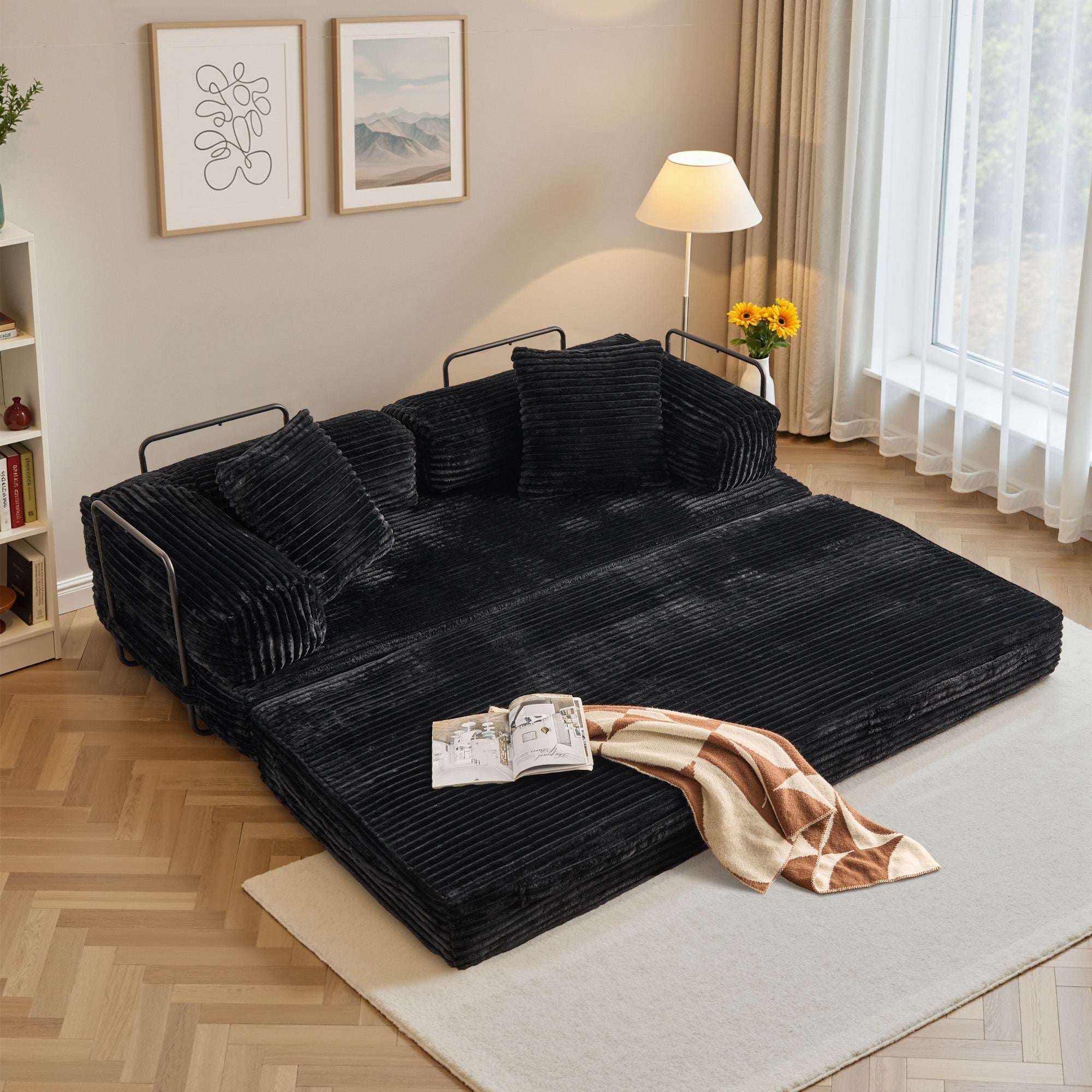 Ovios 80" Convertible Modular Sofa Bed