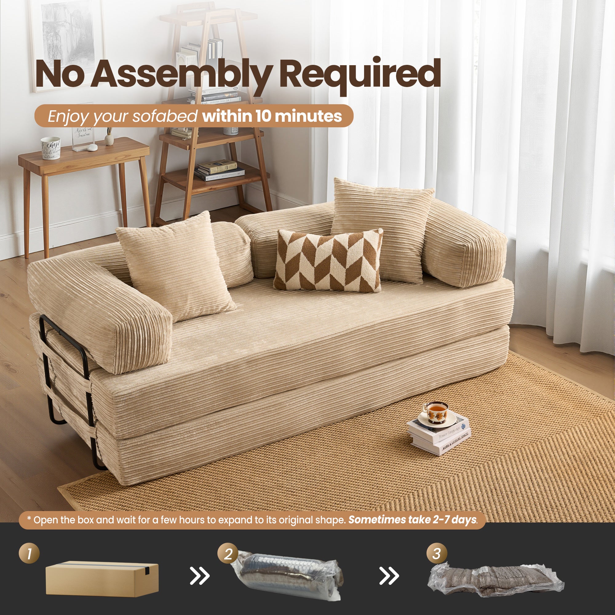 Beige Corduroy Fabric