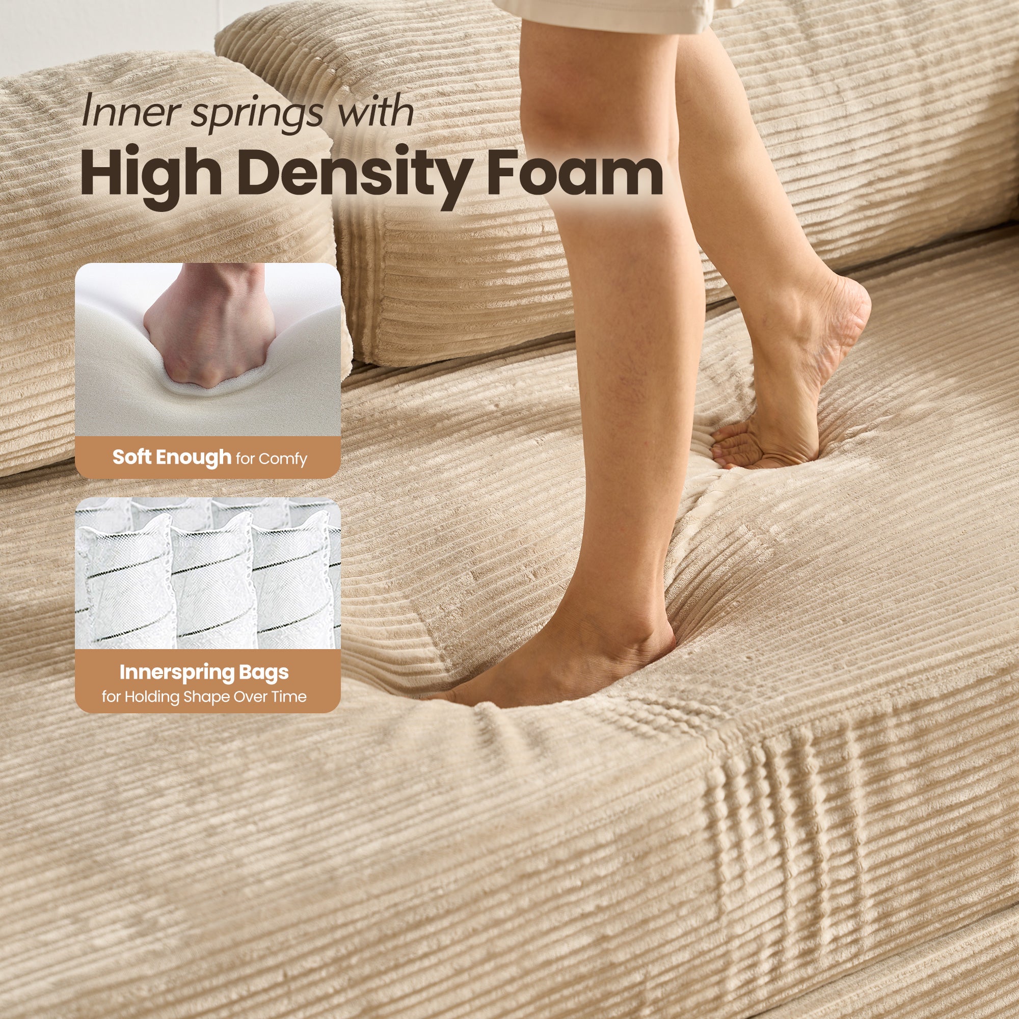 Beige Corduroy Fabric