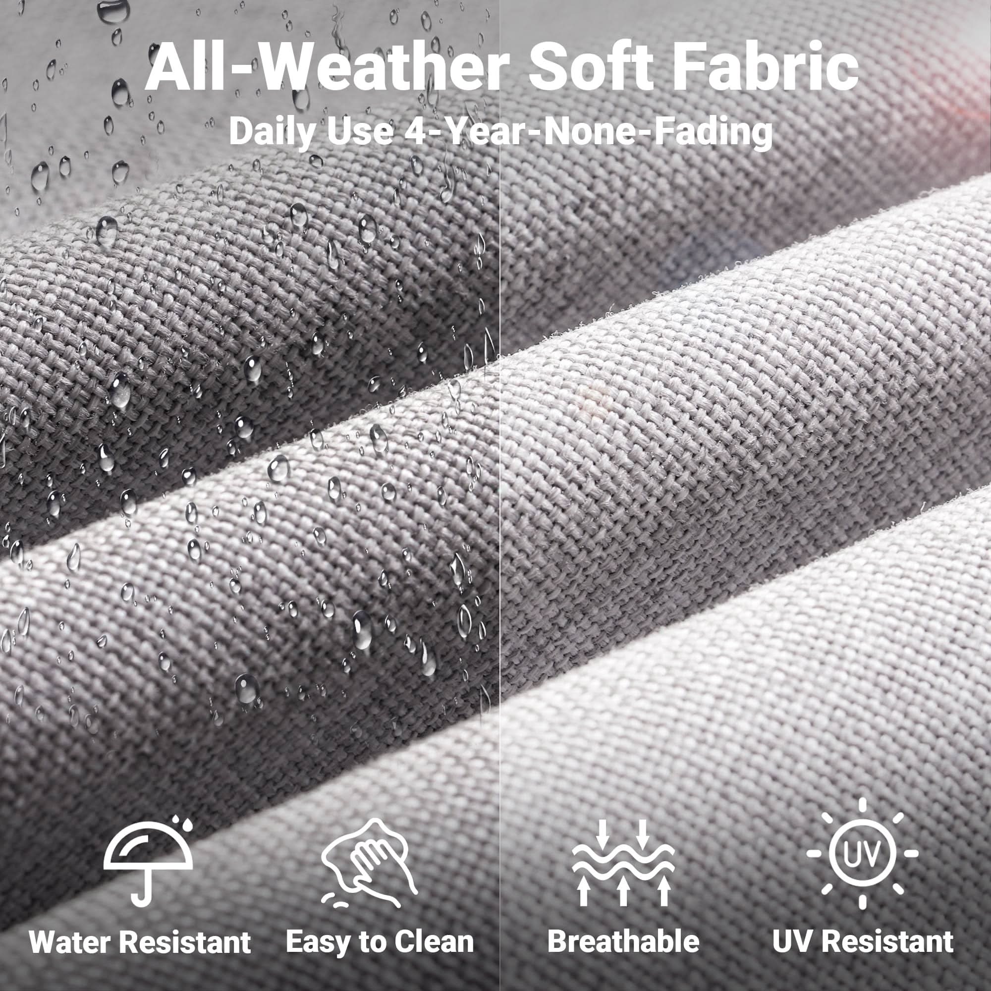 Ovios 6-Piece Wicker Patio Furniture Set, All-Weather Rattan Conversation Bistro Loveseat Chair and Table Set for Backyard