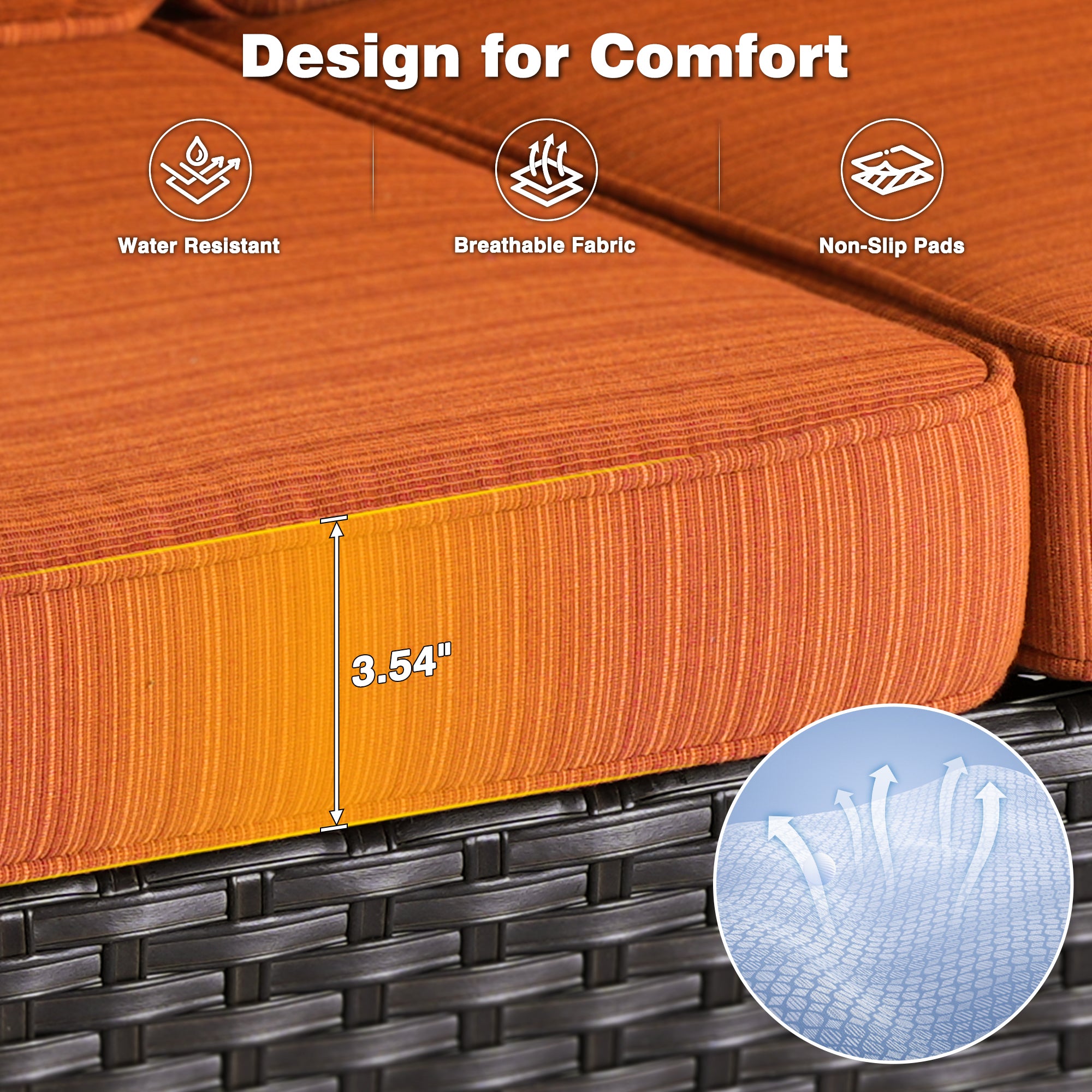 #Color_Brown Wicker Orange Cushion|#Finish_Brown Wicker A