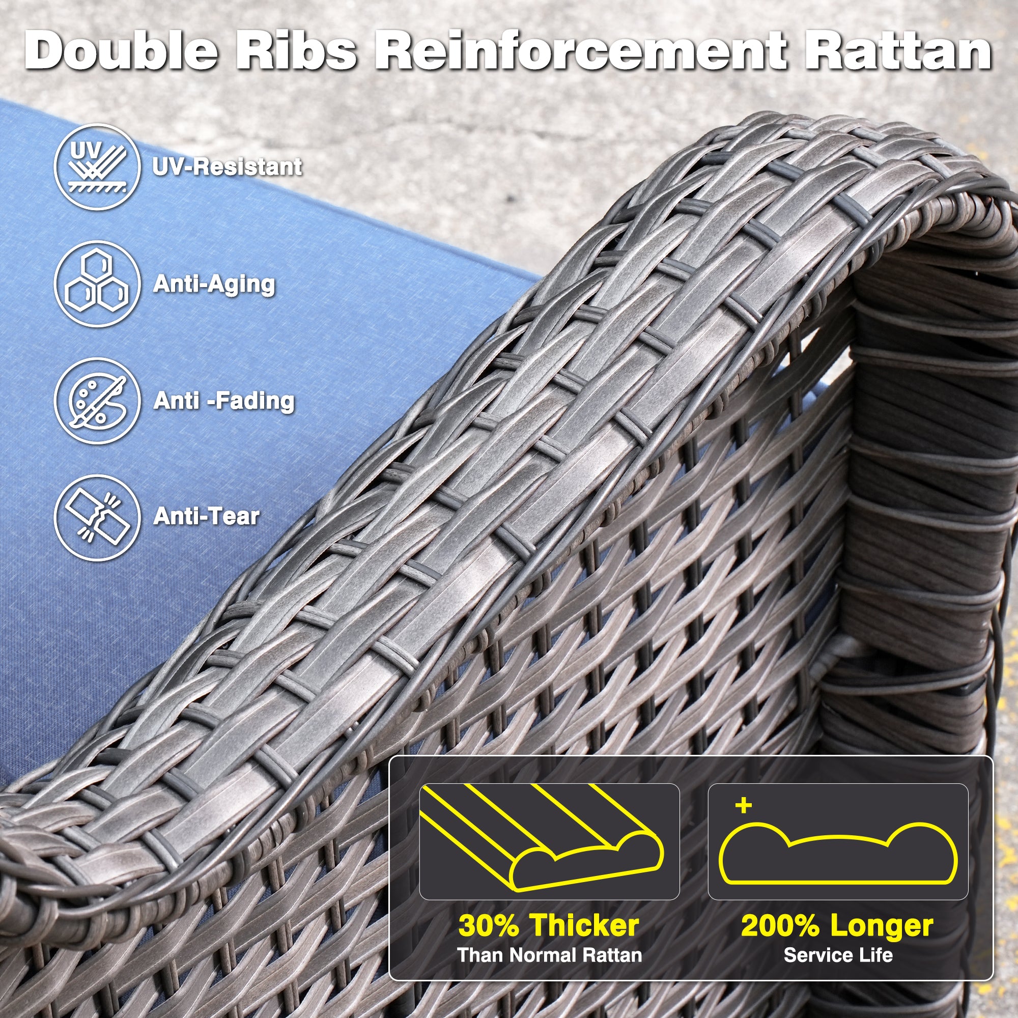 #Color_Grey Wicker Denim Blue Cushion|#Finish_Light Grey Wicker A