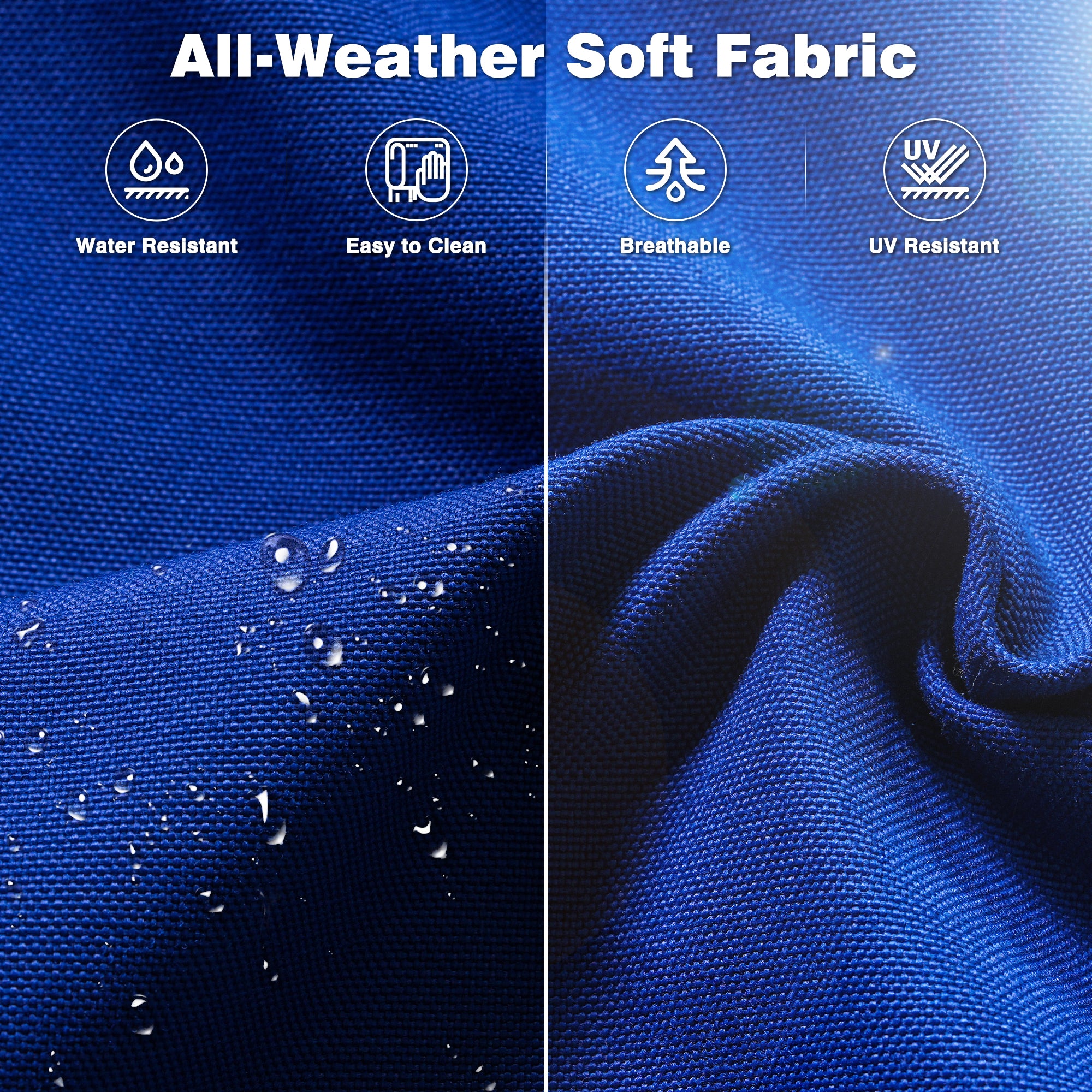 OVIOS Patio Furniture Set 3-Piece with Swivel Chairs and Side Table Kenard