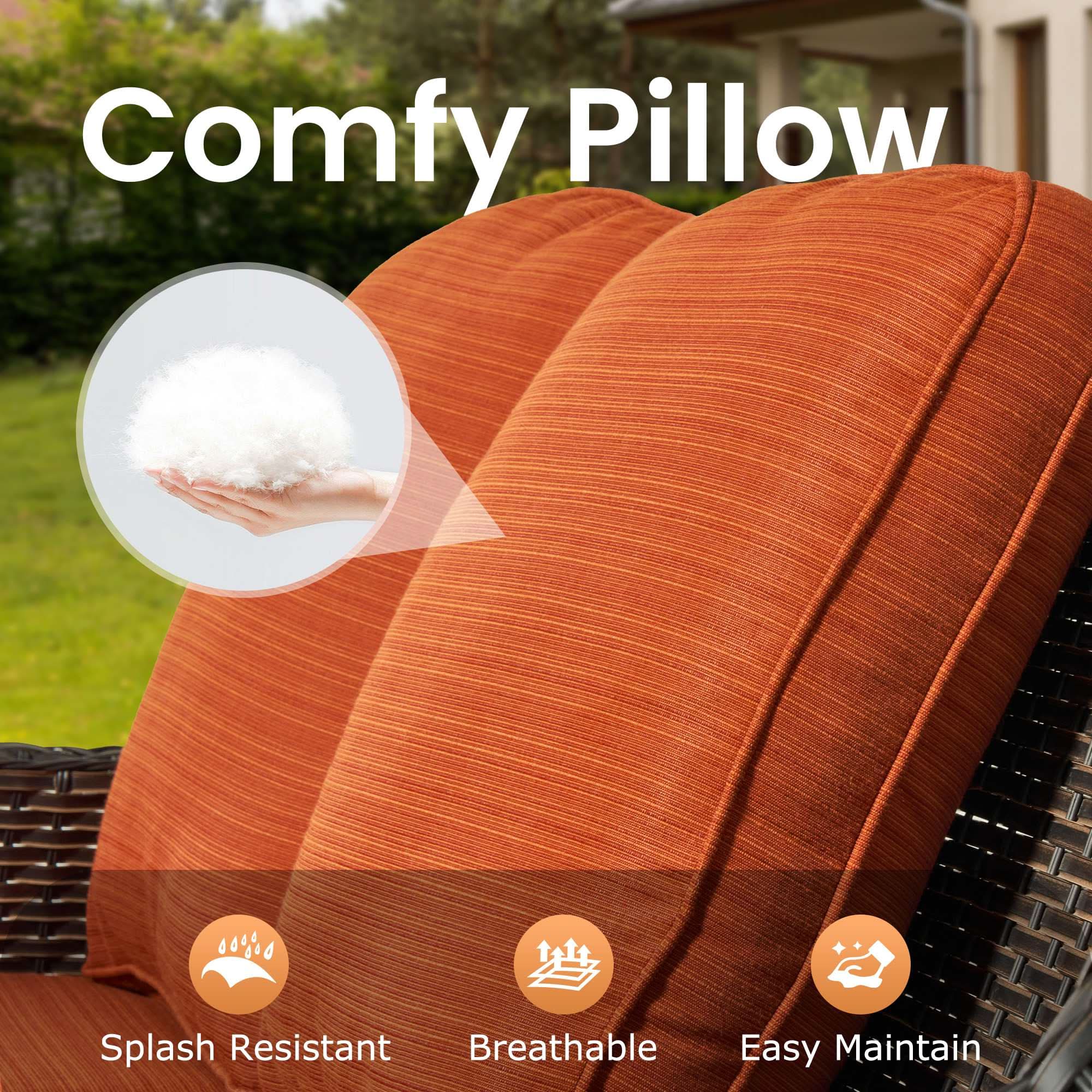 OVIOS Outdoor Wicker Patio Furniture Set