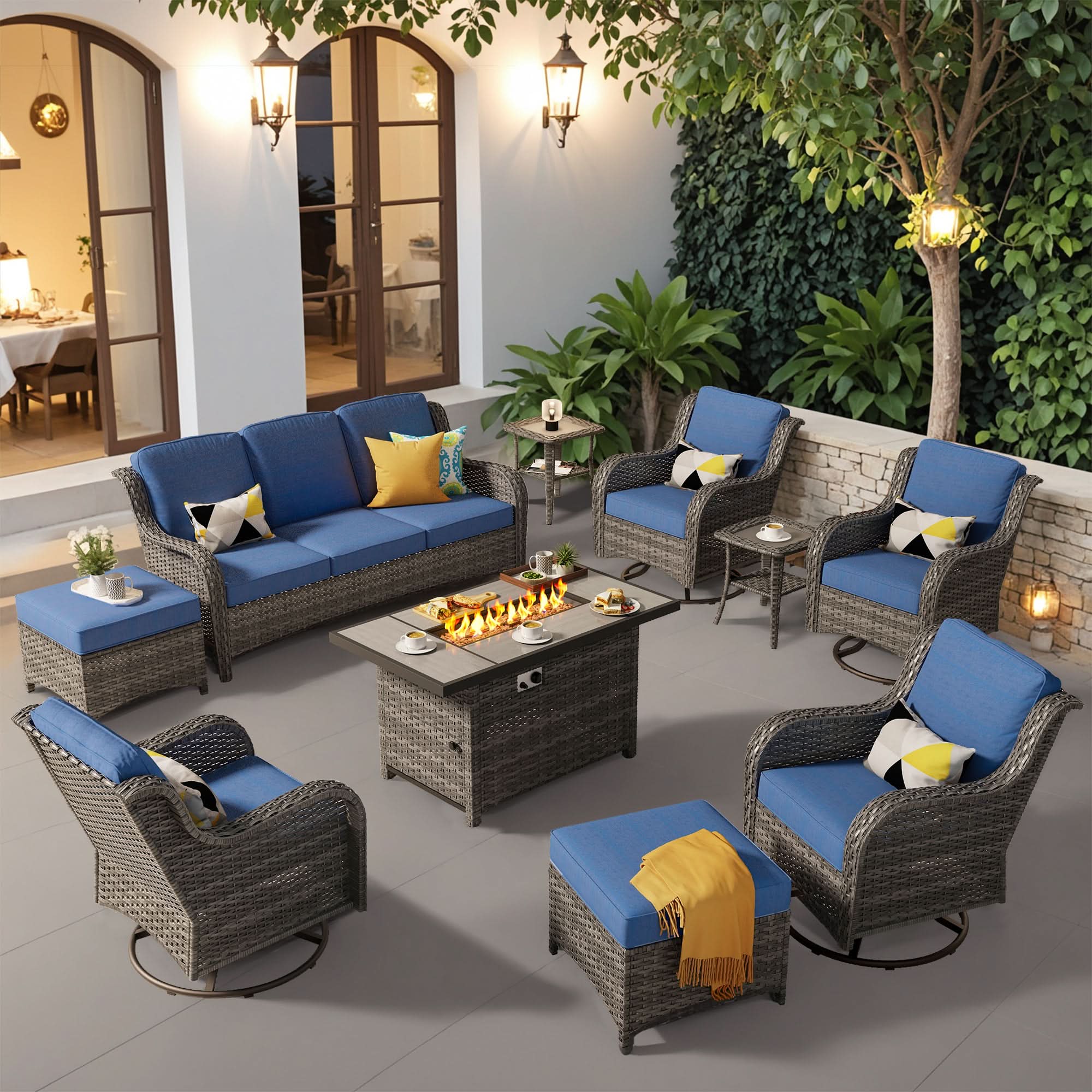 Seater Outdoor Couch LivingFusion Seater Beau PE Rattan