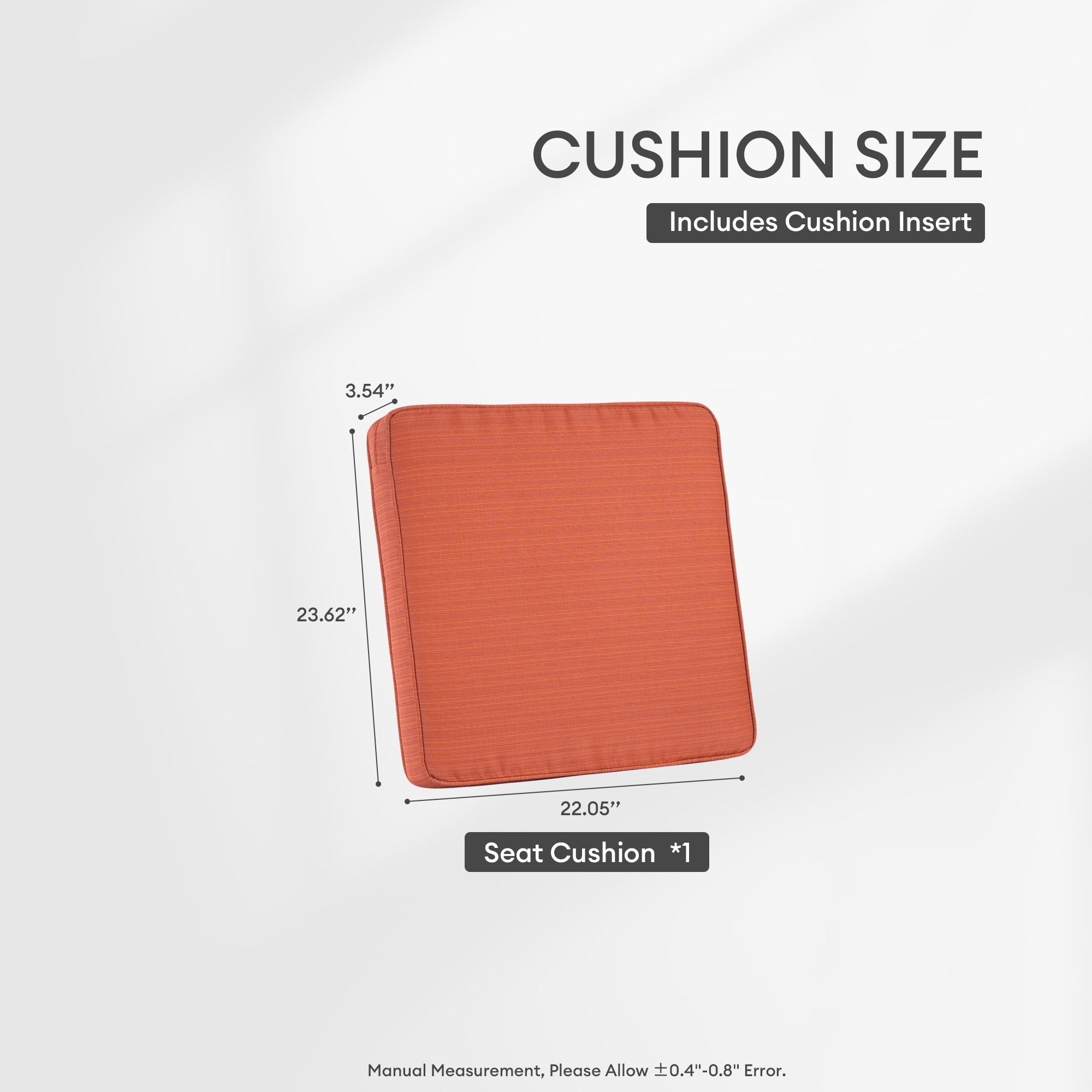 OVIOS Vultros Series Replacement Seat, Back, Ottoman Cushion (Refer to the Dimension in Description)