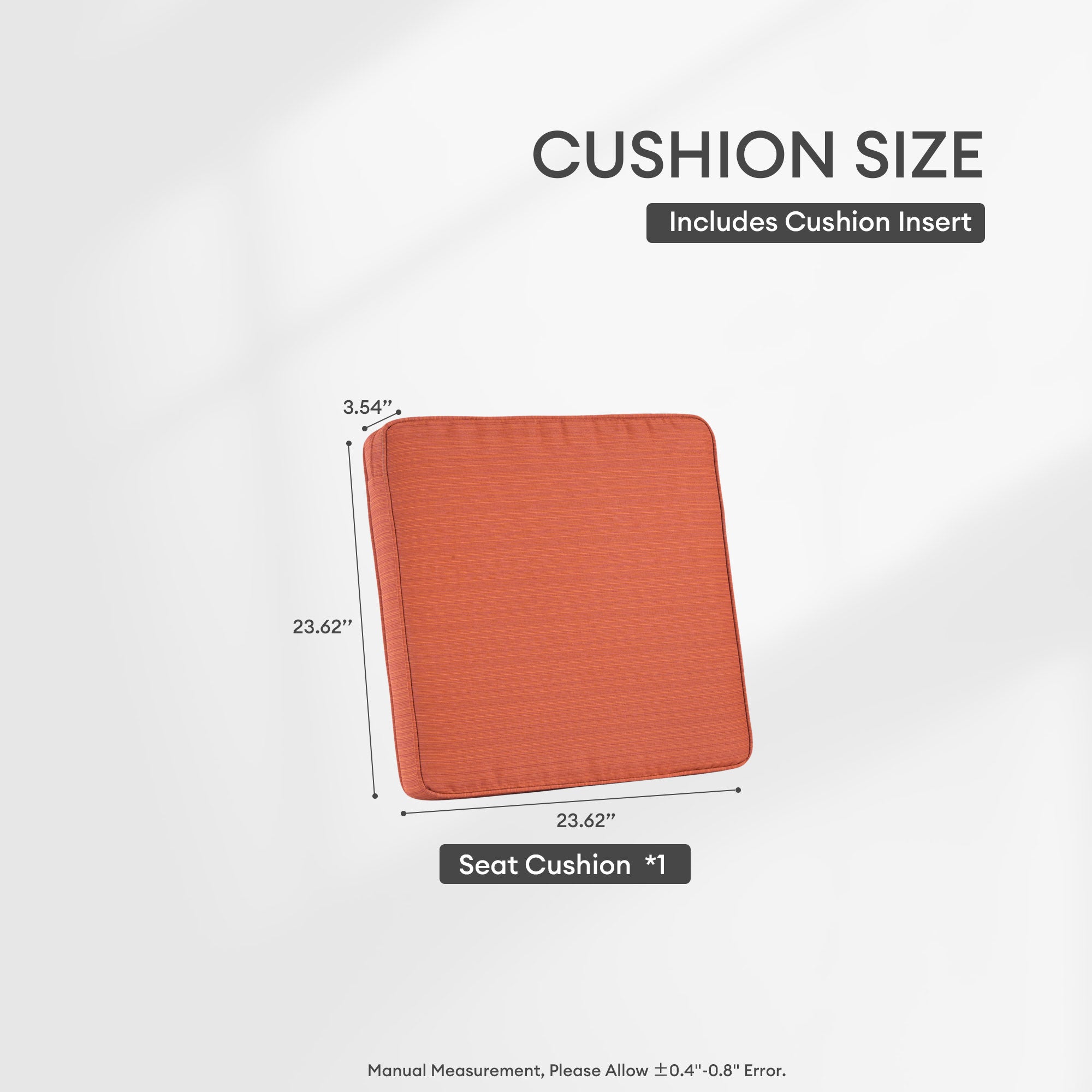 OVIOS Vultros Series Replacement Seat, Back, Ottoman Cushion (Refer to the Dimension in Description)