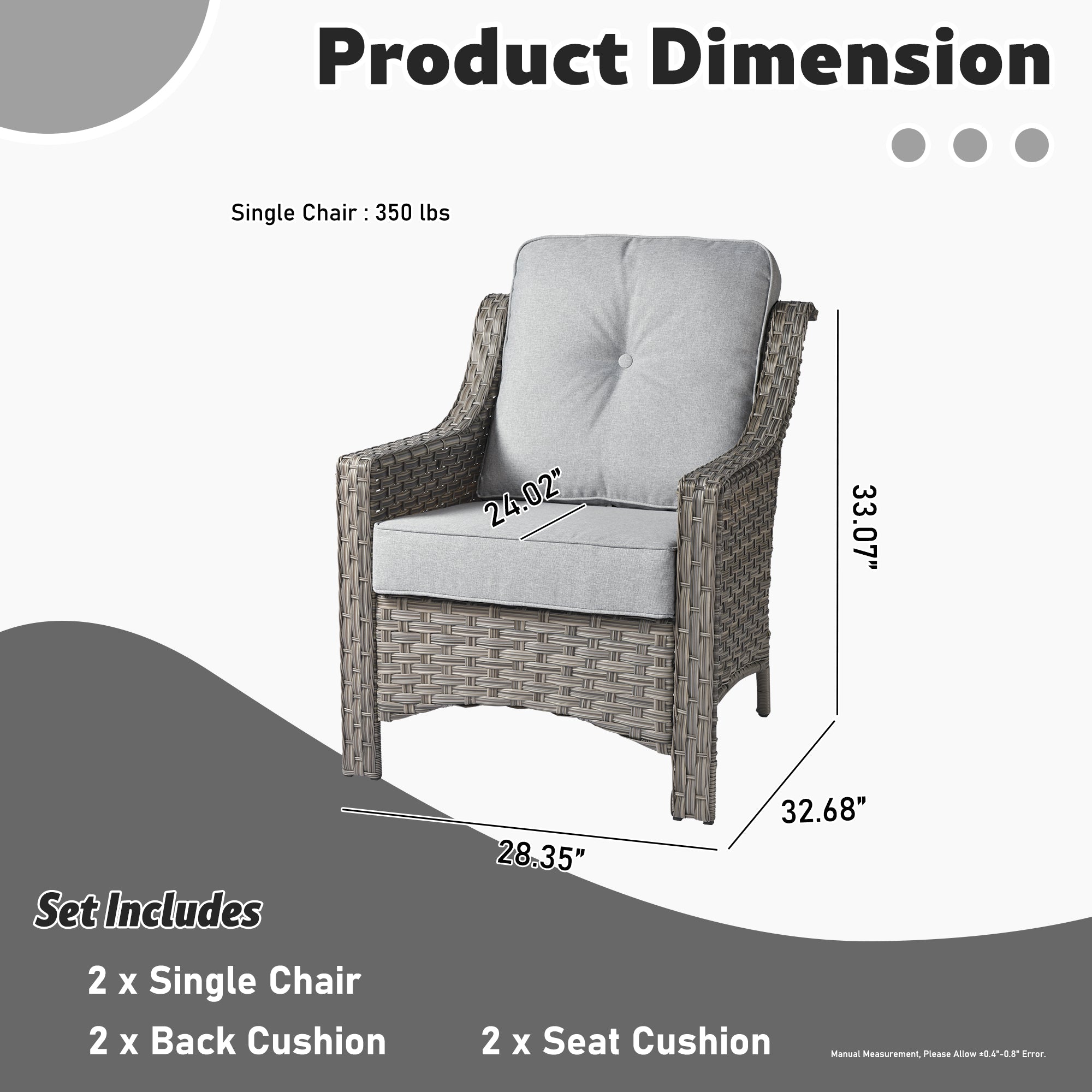 OVIOS Outdoor Single Chair * 2,PAD Series