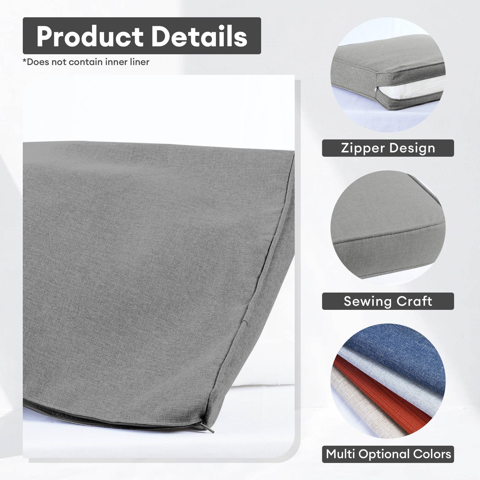 OVIOS New Vultros Series Replacement Seat, Back Cushion Cover(Refer to the Dimension in Description,Only cover)