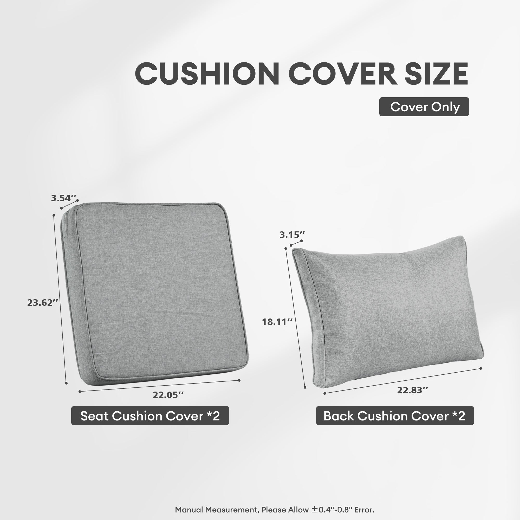 OVIOS New Vultros Series Replacement Seat, Back Cushion Cover(Refer to the Dimension in Description,Only cover)